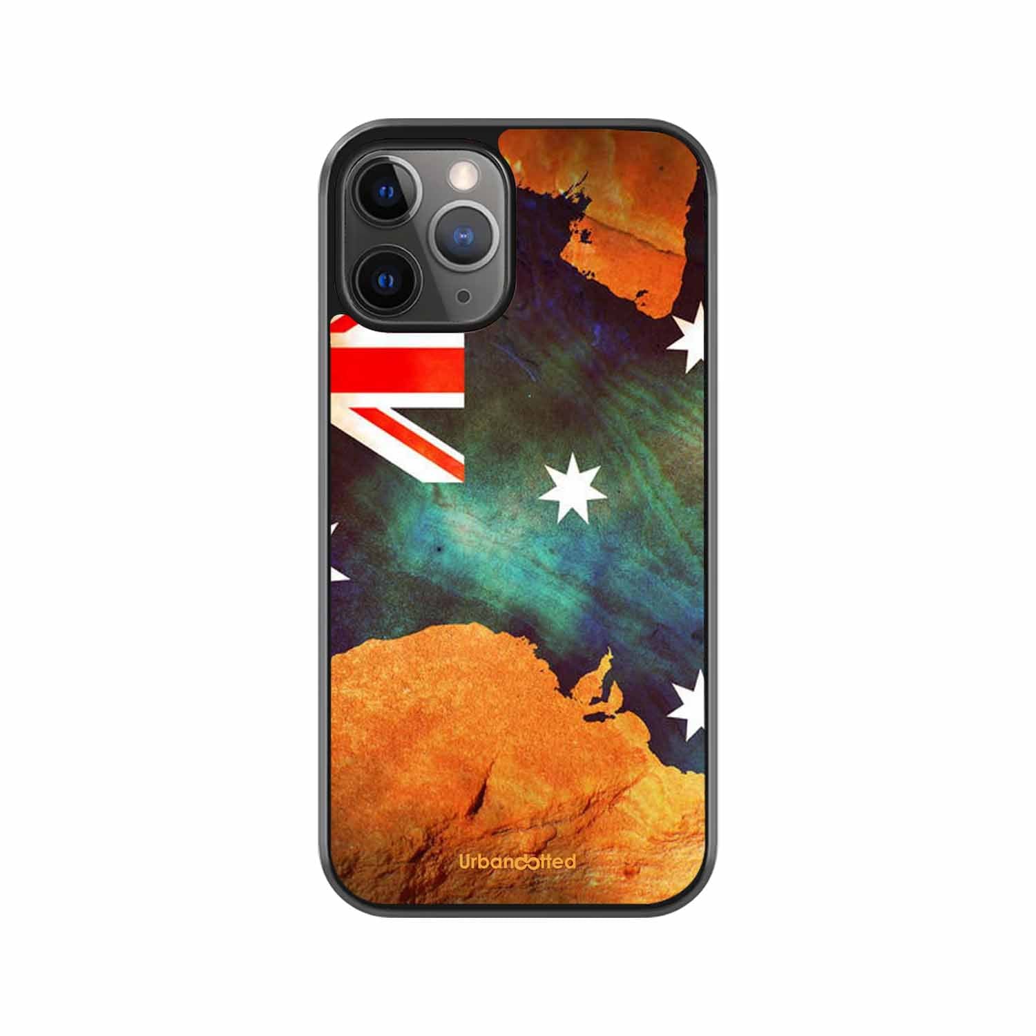 Australian Flag Map Glass Case For iPhone 11 Pro