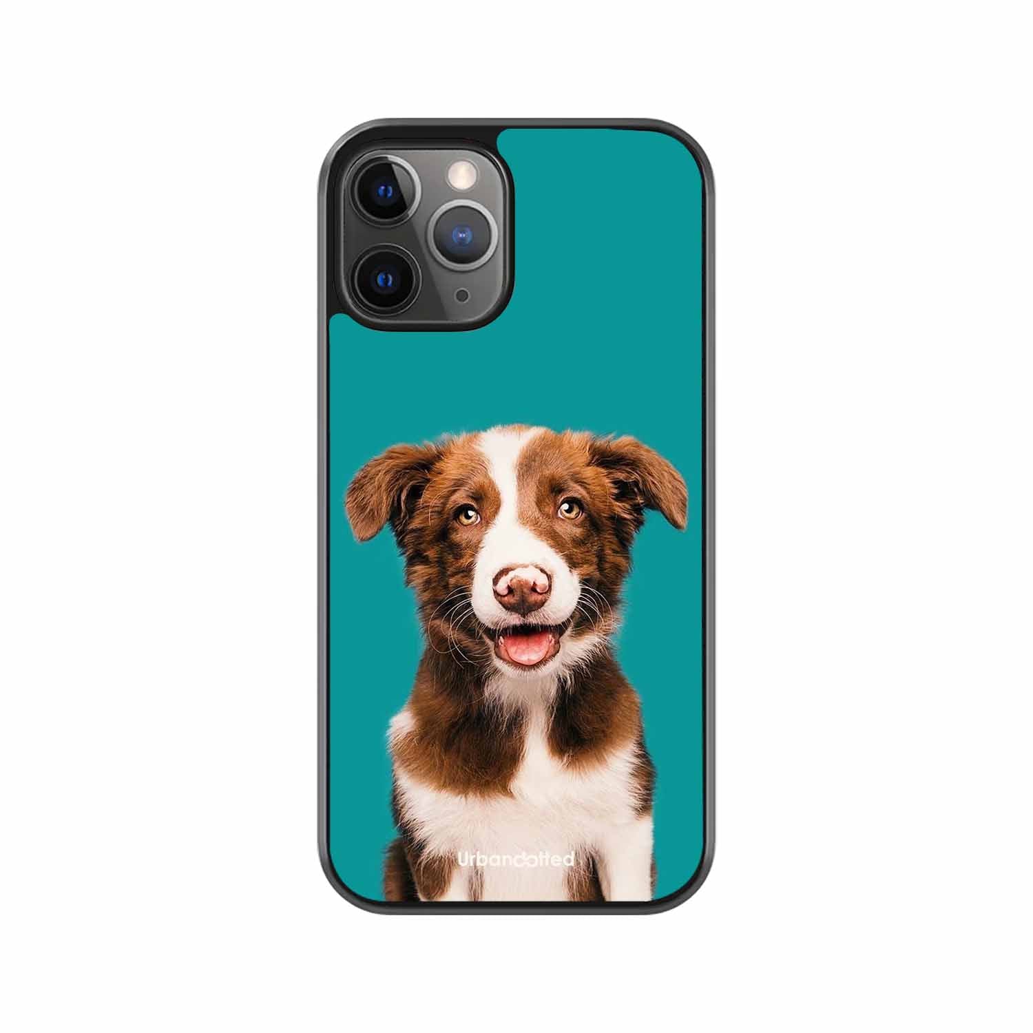 Smiling Dog Portrait Glass Case For iPhone 11 Pro