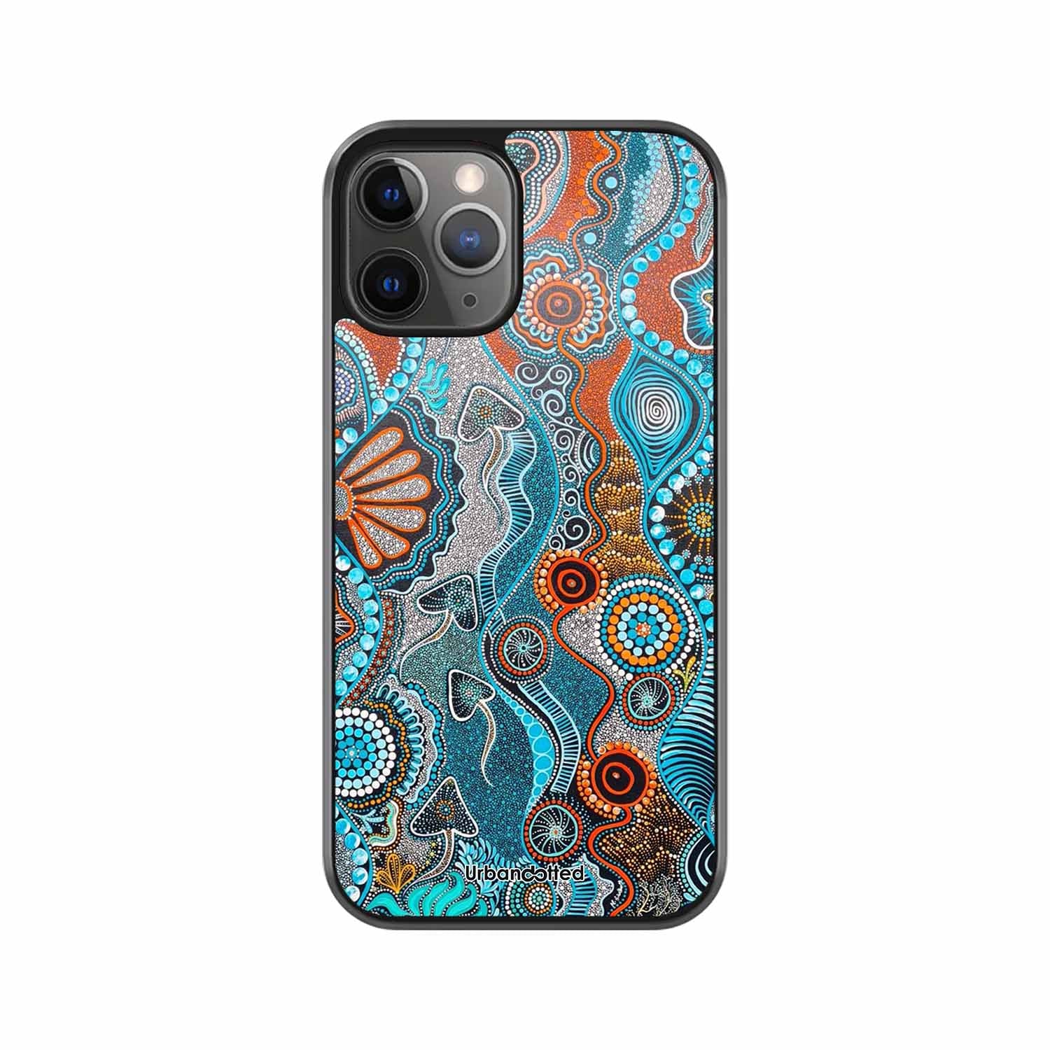 Aboriginal Art Story Glass Case For iPhone 11 Pro Max