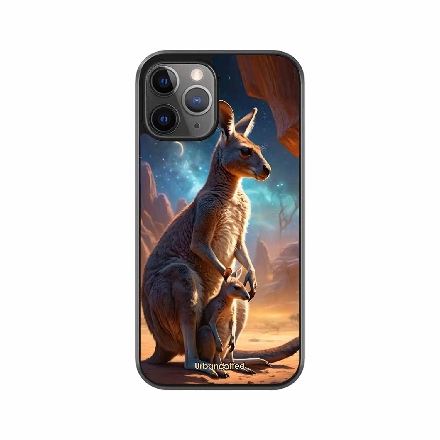 Kangaroo Mother Love Glass Case For iPhone 11 Pro Max