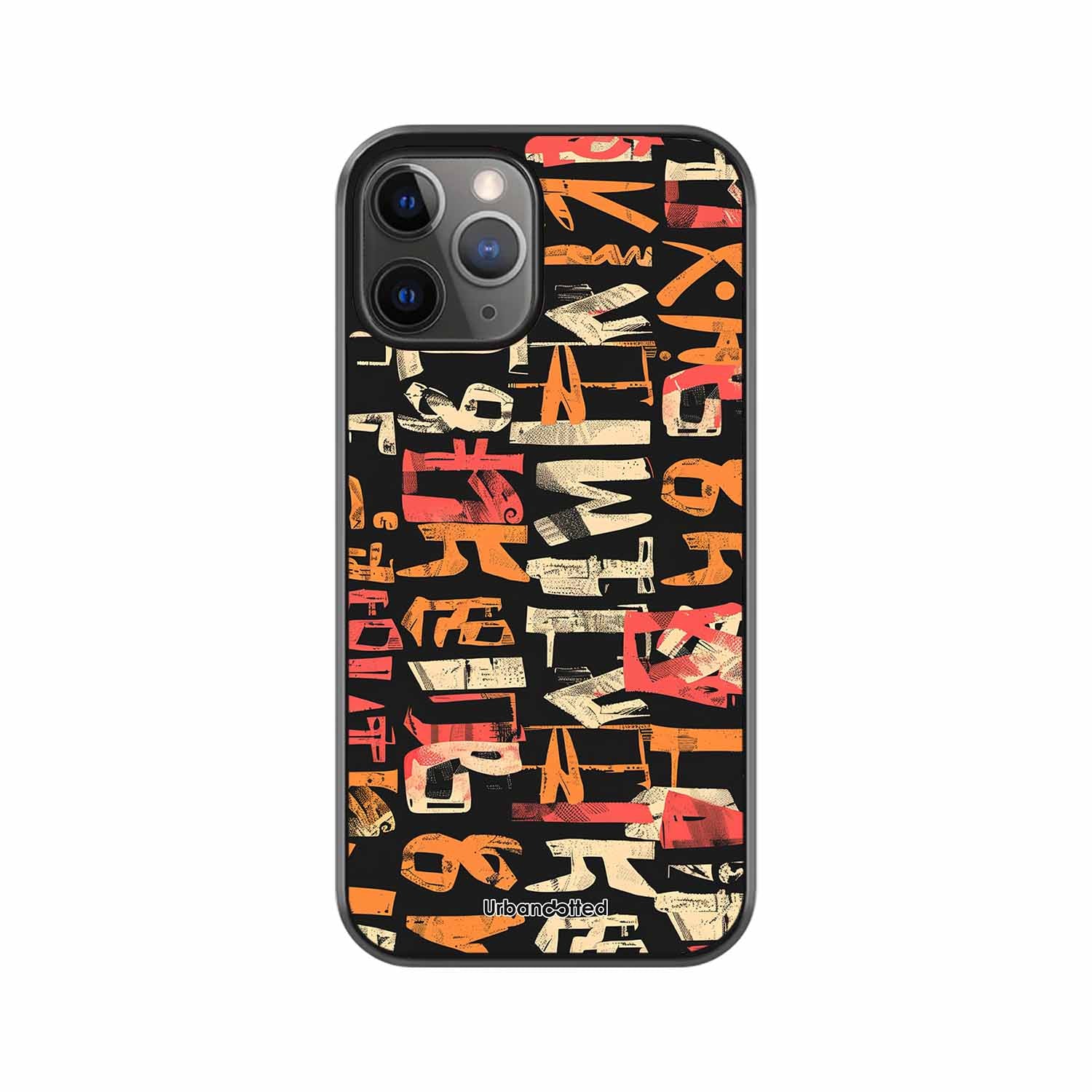Mixed Typography Design Glass Case For iPhone 11 Pro Max