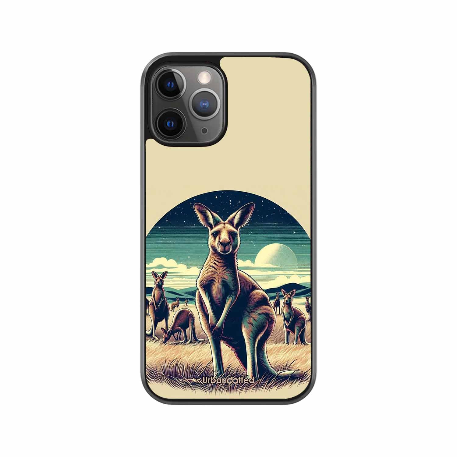 Kangaroo Mob Moonlight Glass Case For iPhone 11 Pro Max