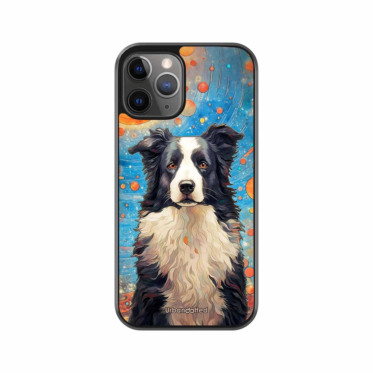 Artistic Dog Illustration Glass Case For iPhone 11 Pro Max