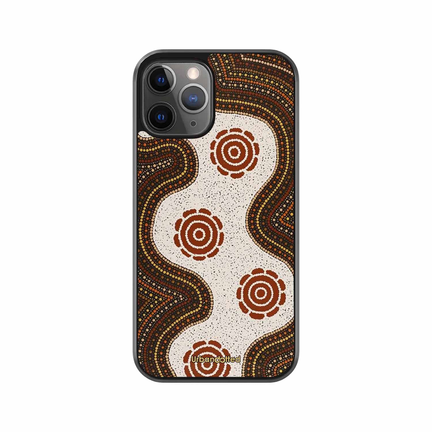 Aboriginal Dot Art Flow Glass Case For iPhone 11 Pro Max