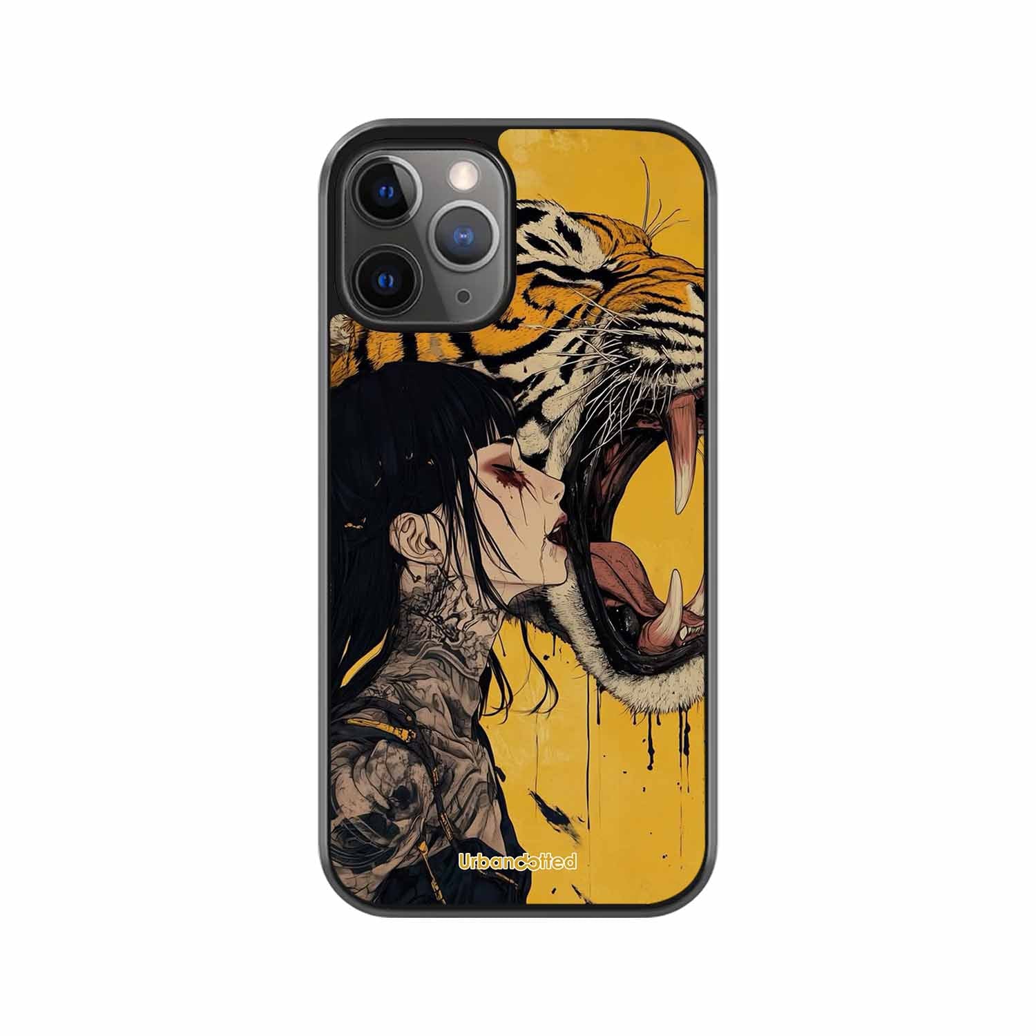Tattooed Girl with Tiger Glass Case For iPhone 11 Pro Max