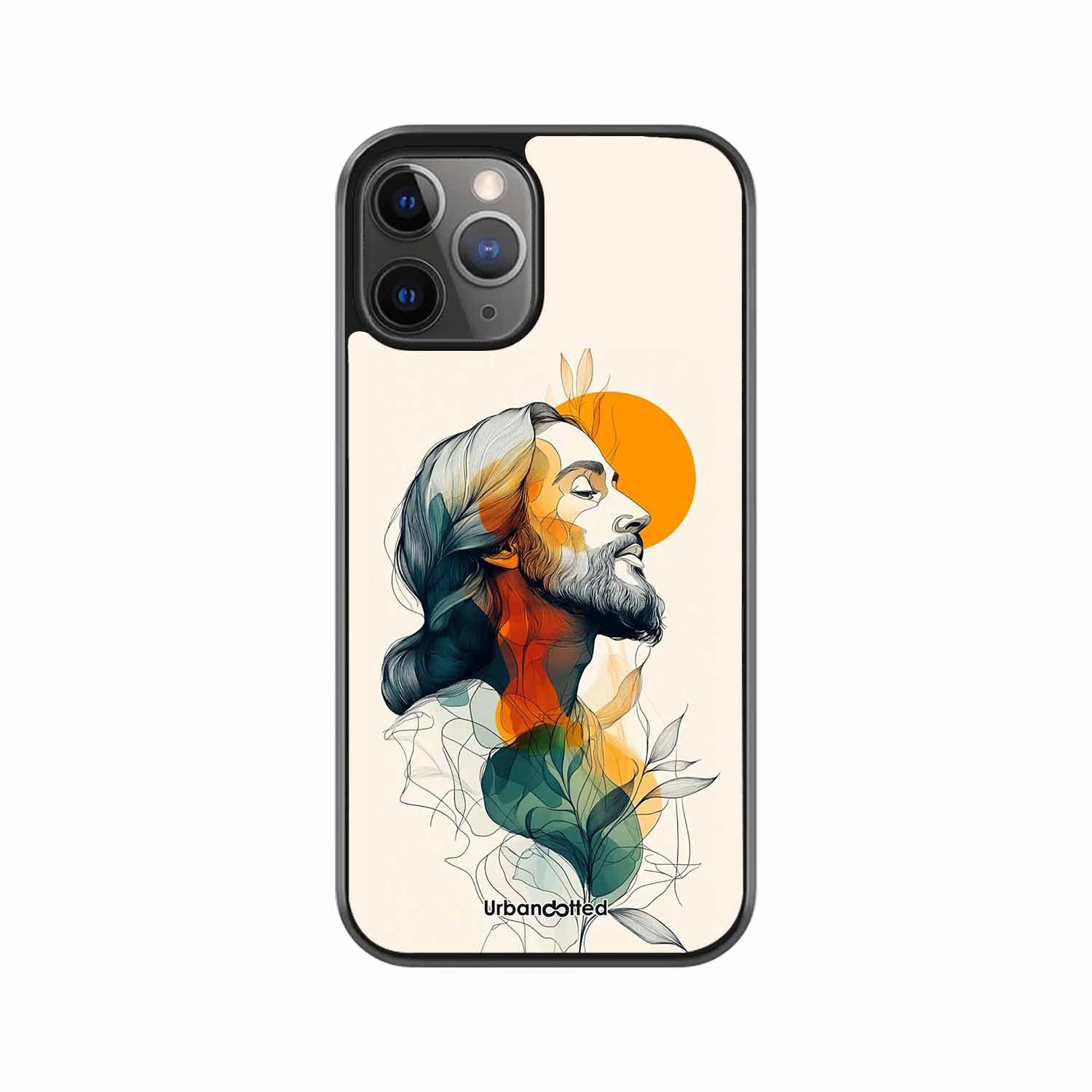 Jesus in Profile Prayer Glass Case For iPhone 11 Pro Max
