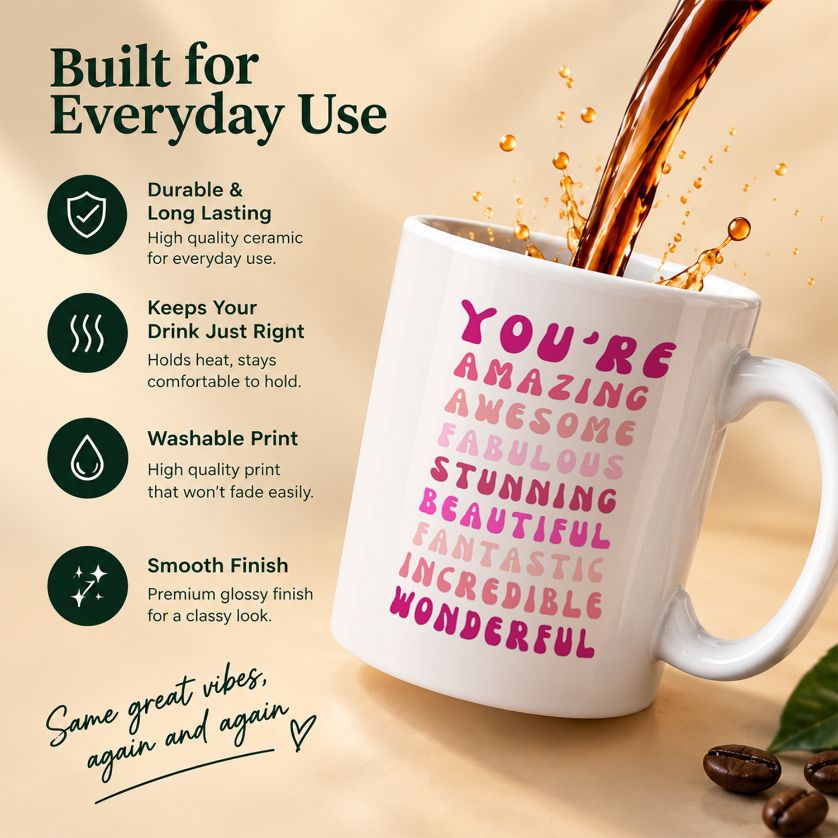 Affirmations Typography Coffee Mug