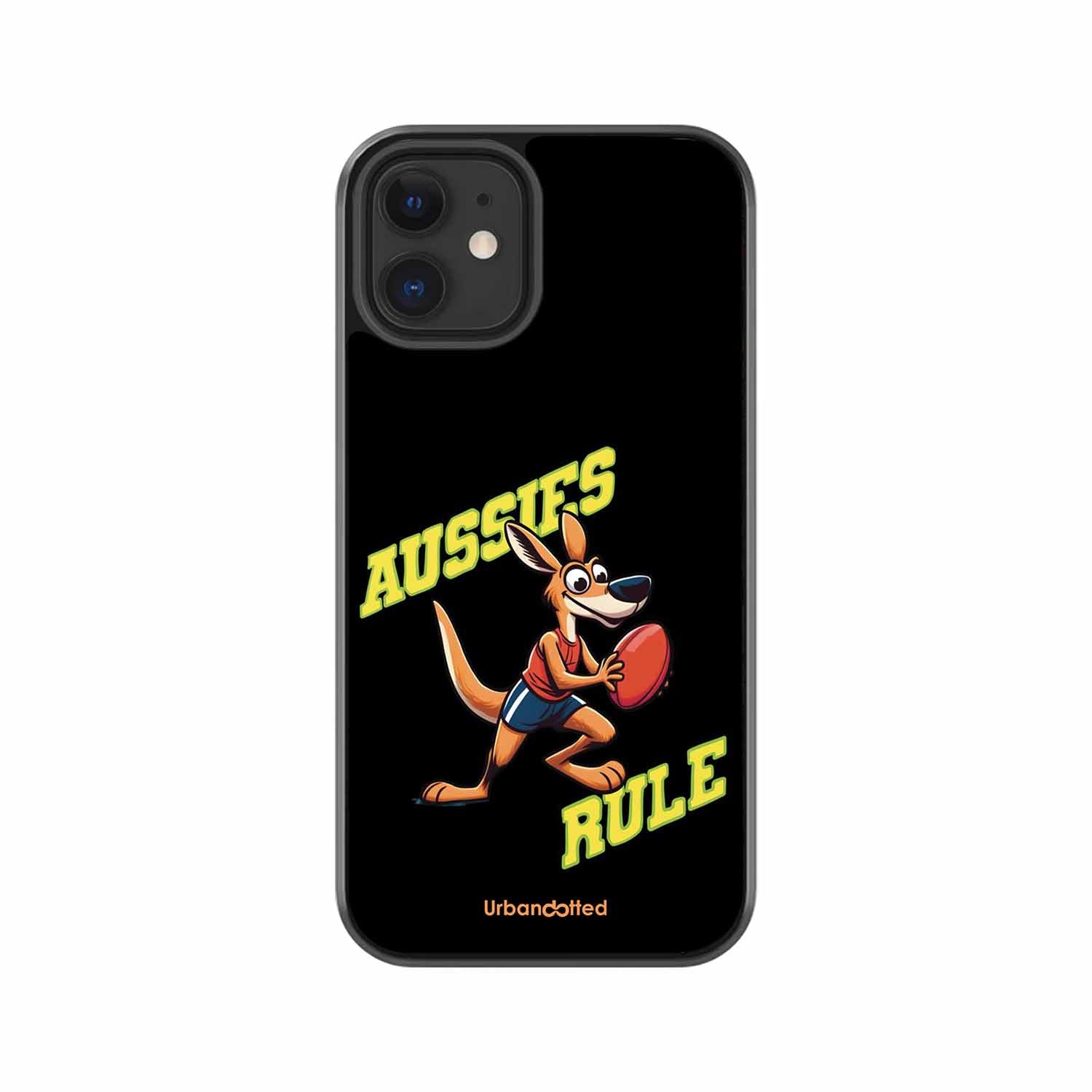 Aussies Rule Football Glass Case For iPhone 12 Mini