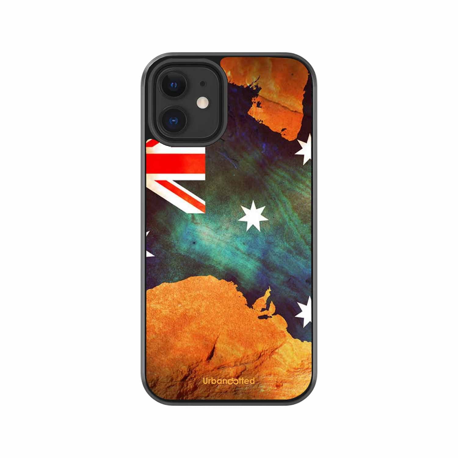 Australian Flag Map Glass Case For iPhone 12 Mini