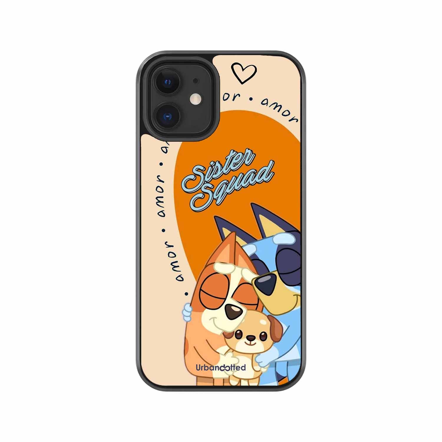 Aussie Cartoon Sisters Glass Case For iPhone 12 Mini