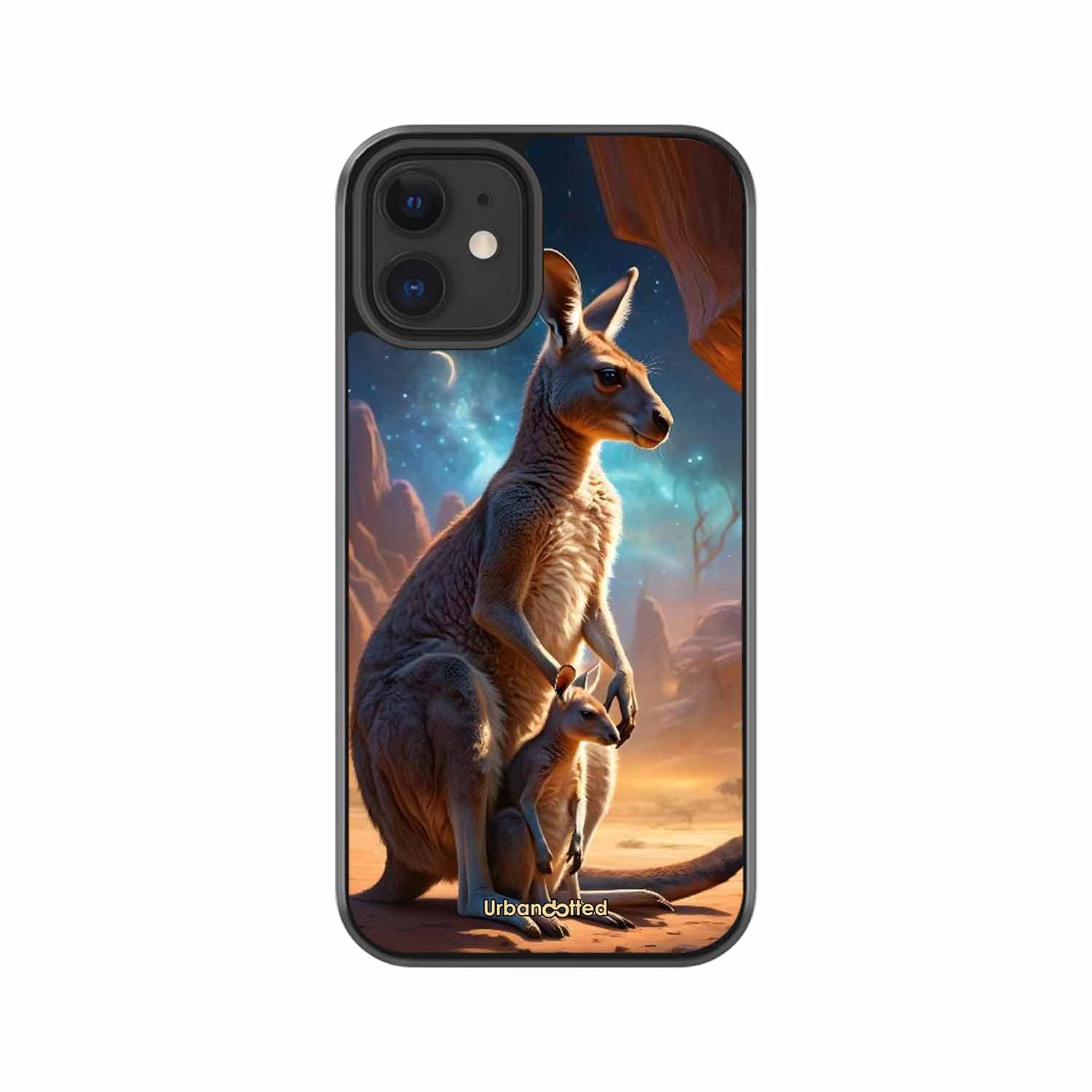 Kangaroo Mother Love Glass Case For iPhone 12 Mini