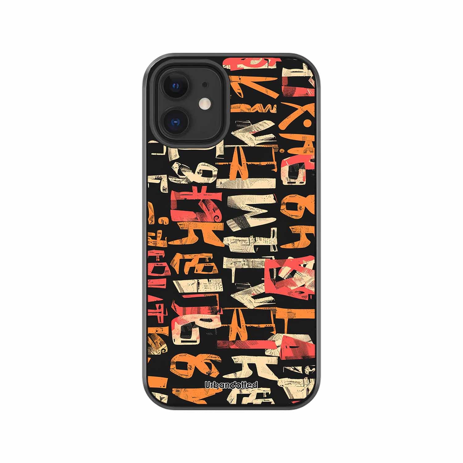 Mixed Typography Design Glass Case For iPhone 12 Mini