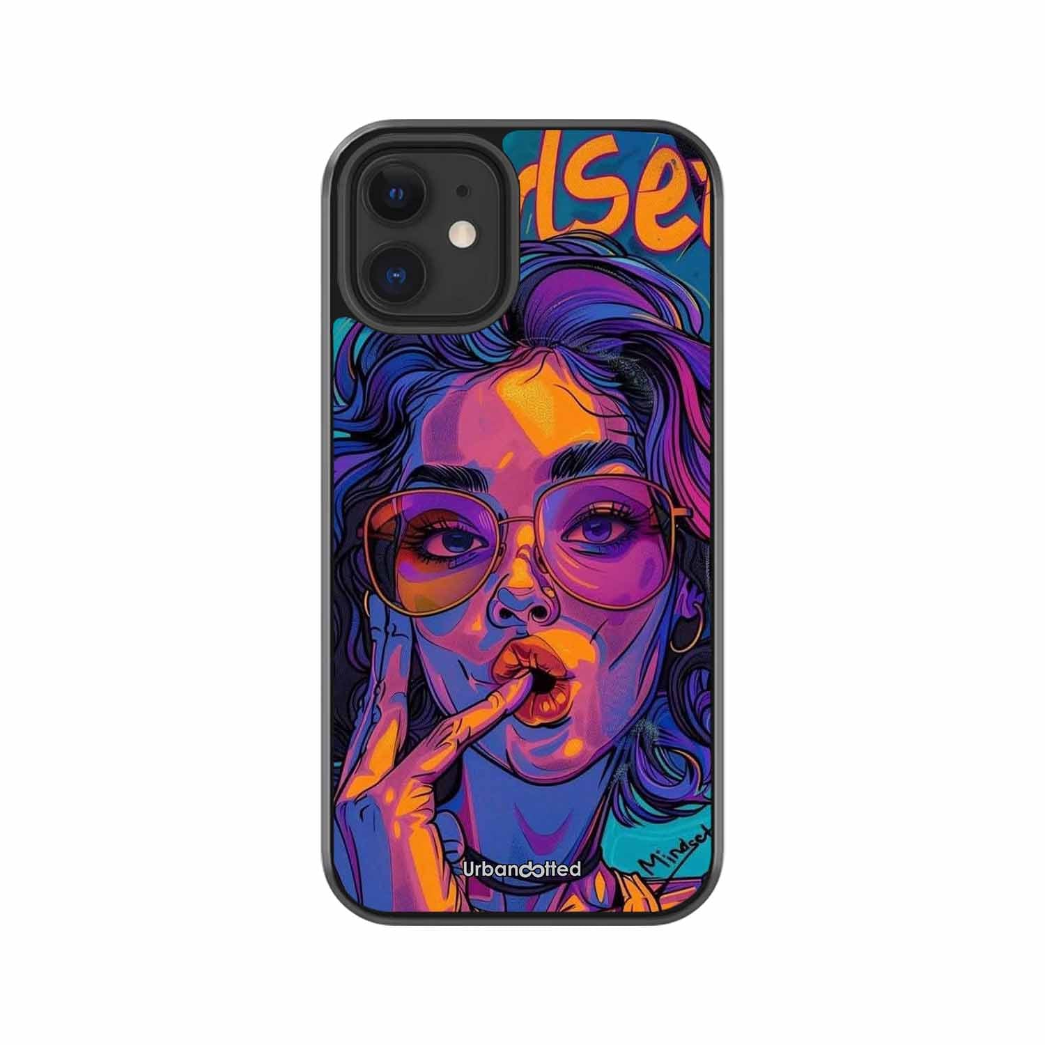 Vibrant Pop Art Girl Glass Case For iPhone 12 Mini