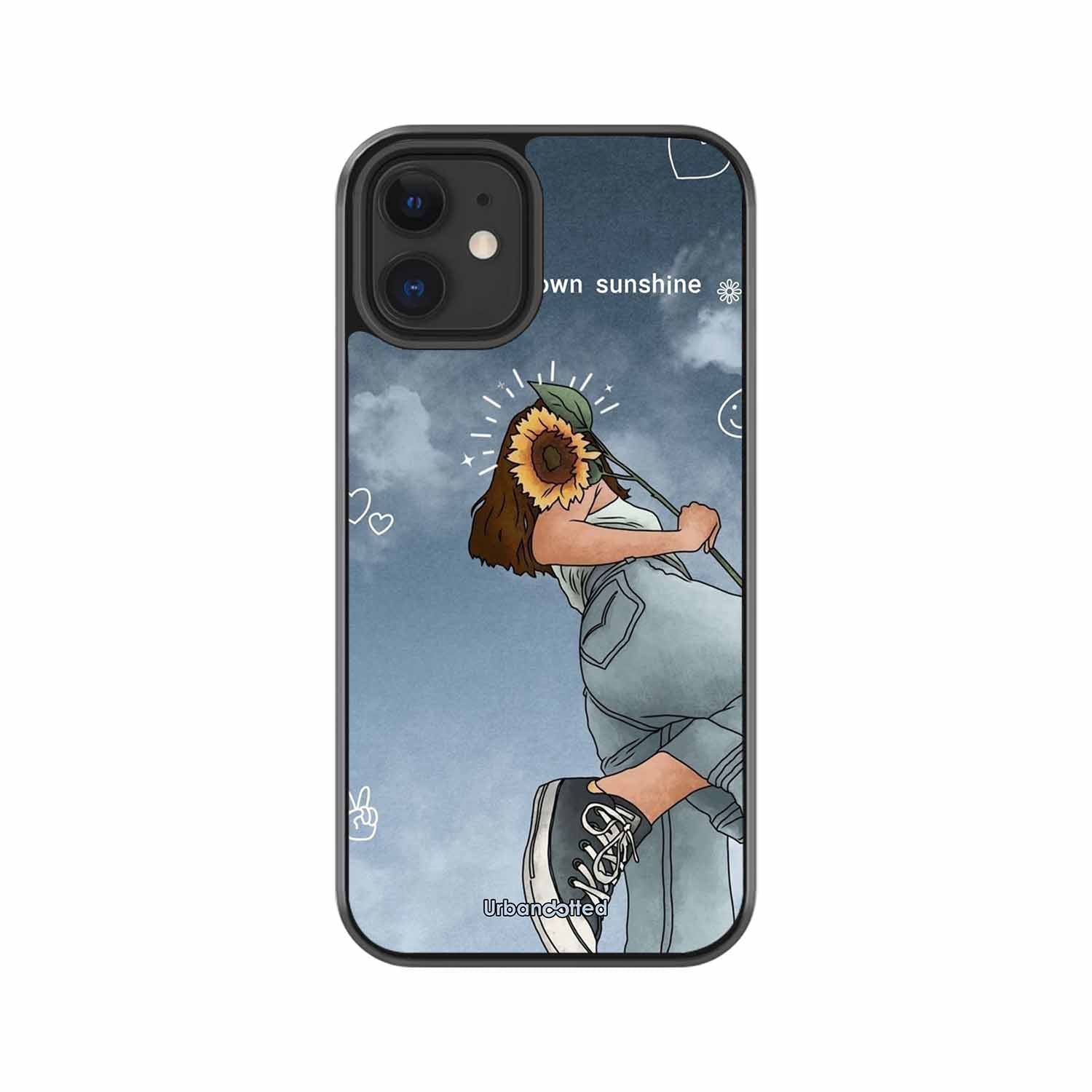 Girl with Sunflower Crown Glass Case For iPhone 12 Mini