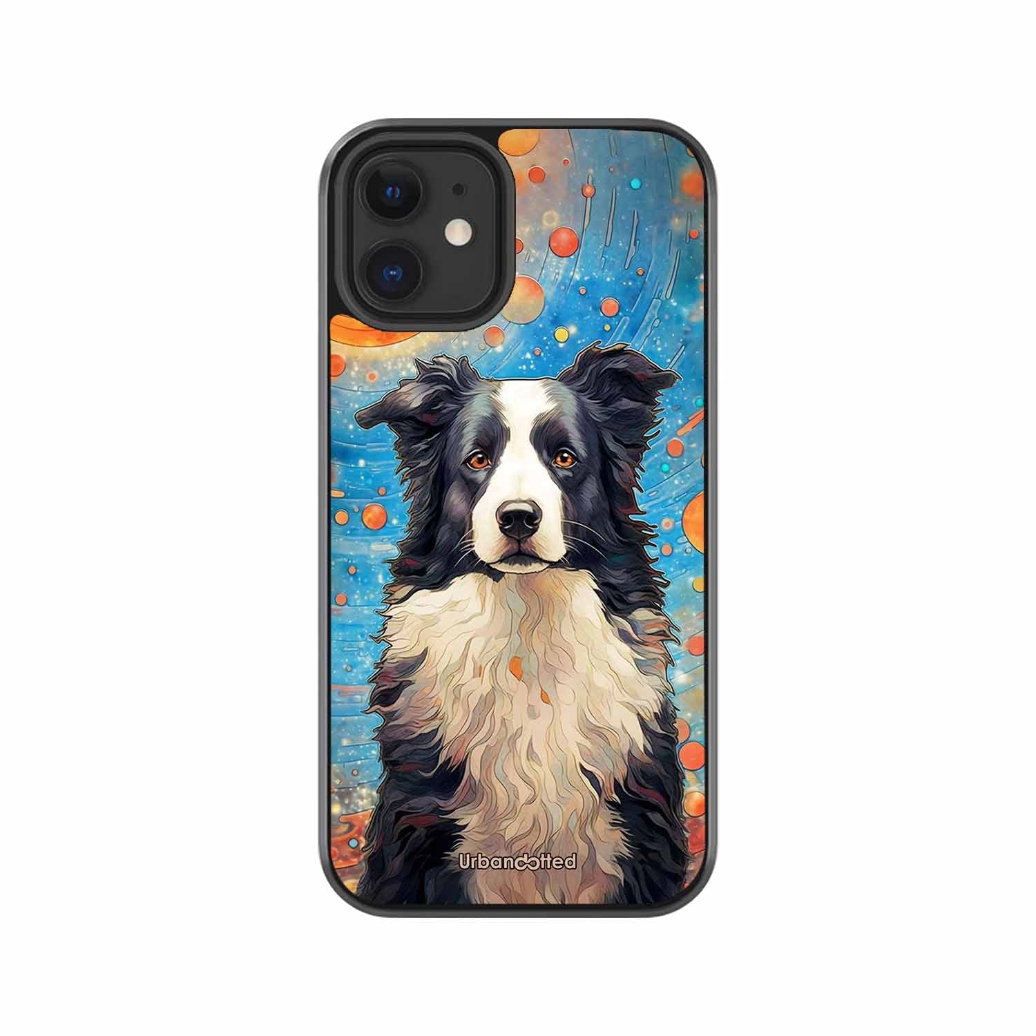 Artistic Dog Illustration Glass Case For iPhone 12 Mini