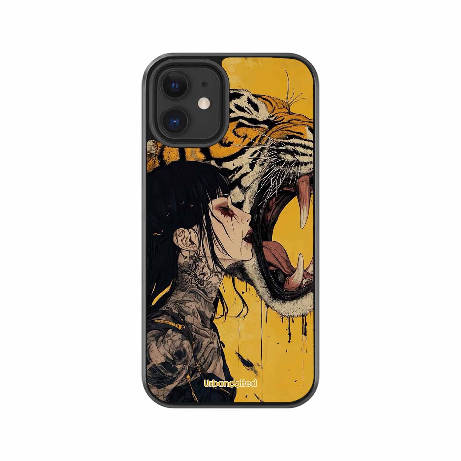 Tattooed Girl with Tiger Glass Case For iPhone 12 Mini