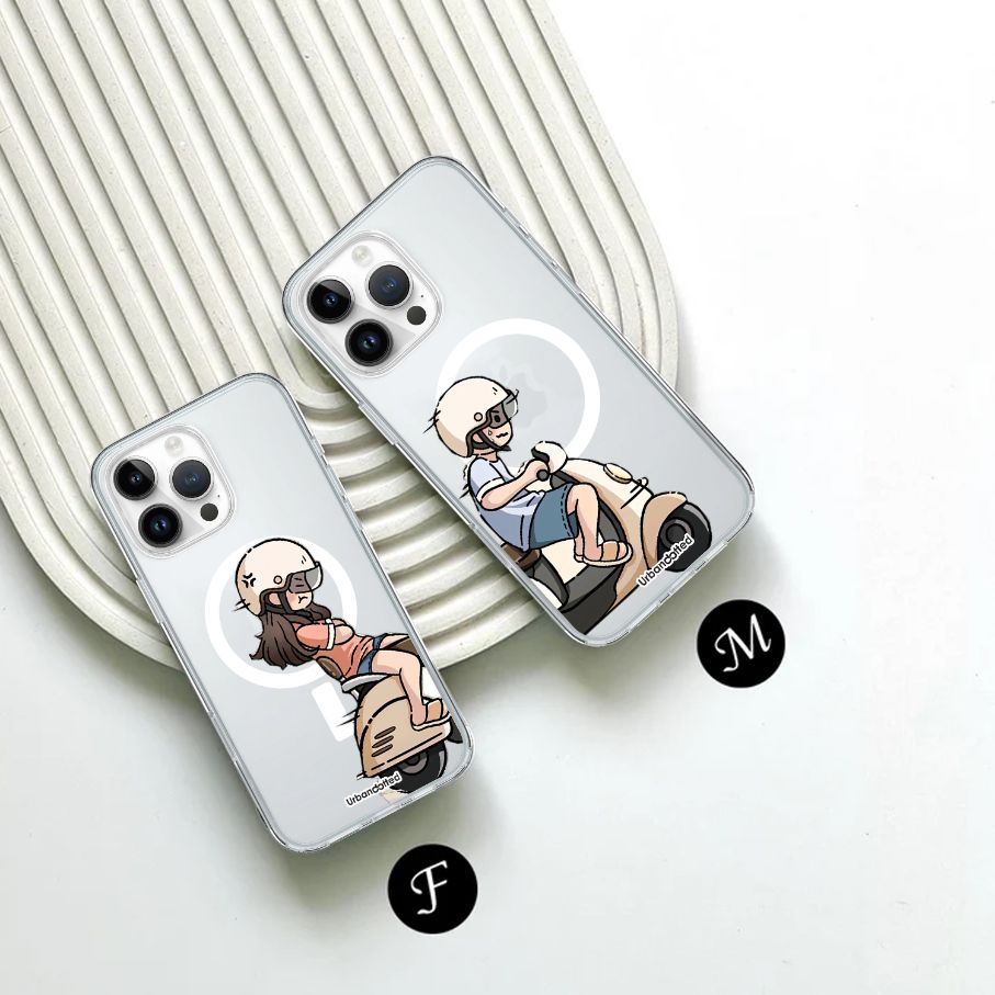 Riding Together Crystal Clear Couple Case