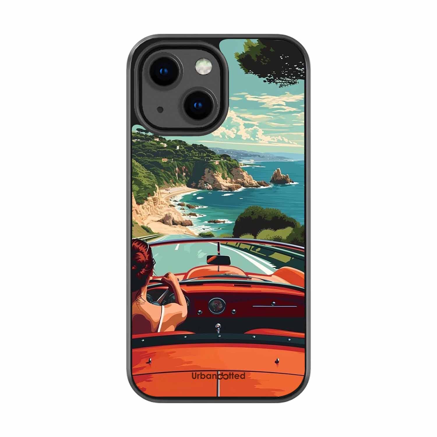 Ocean Breeze Road Trip Glass Case For iPhone 13 Mini