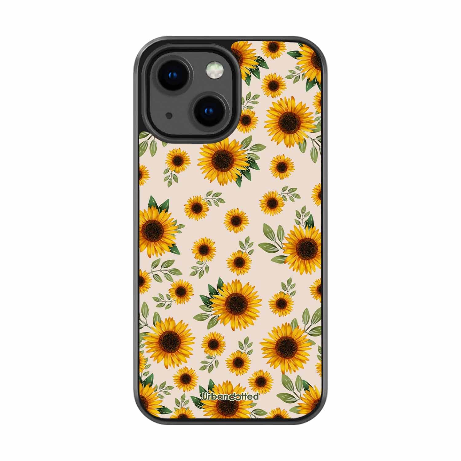 Summer Sunflowers Glass Case For iPhone 13 Mini