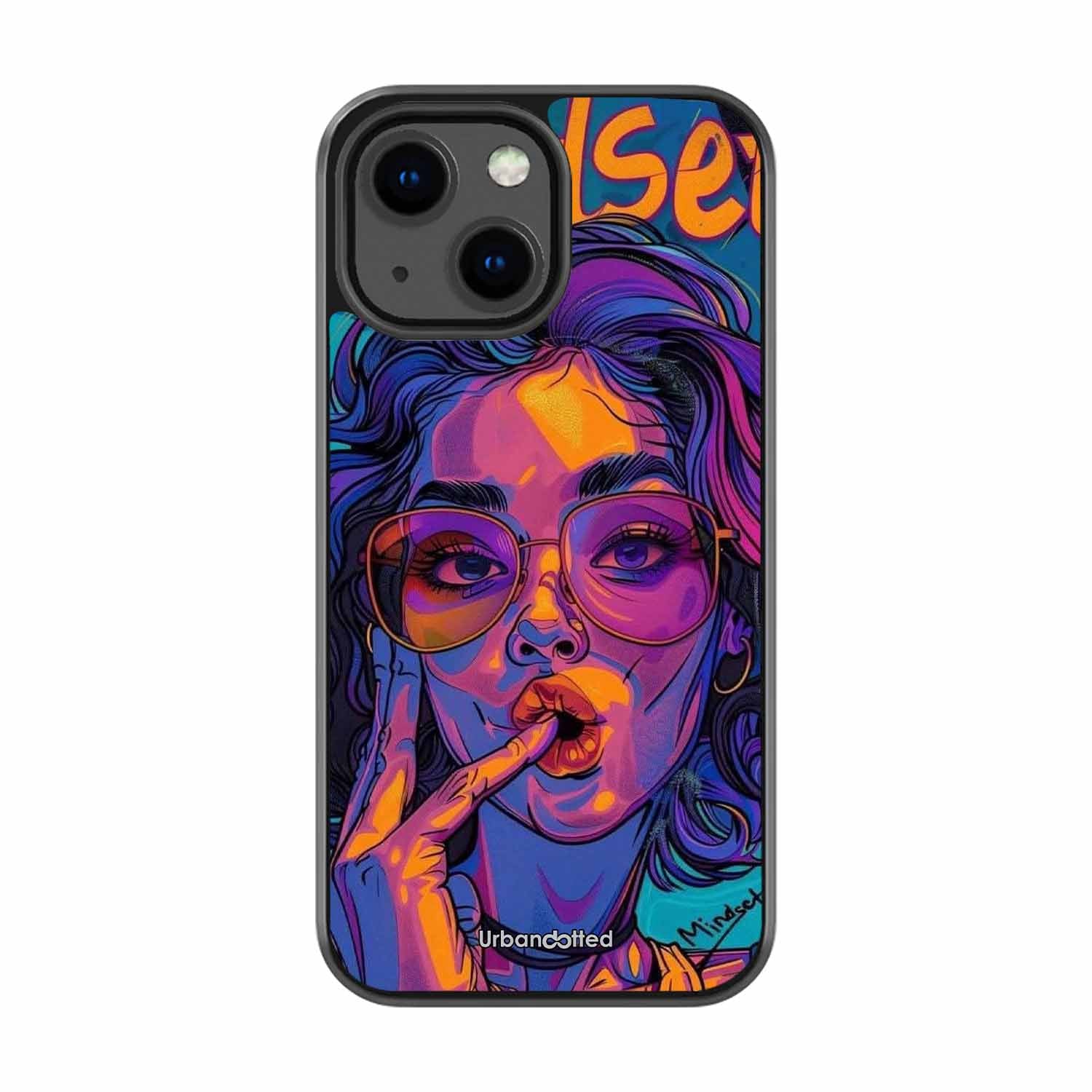 Vibrant Pop Art Girl Glass Case For iPhone 13 Mini