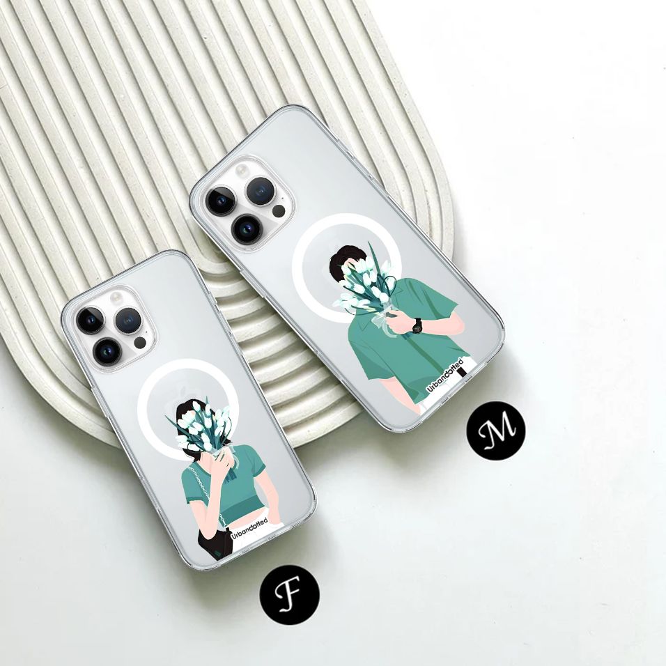 Hidden Blooms Crystal Clear Couple Case