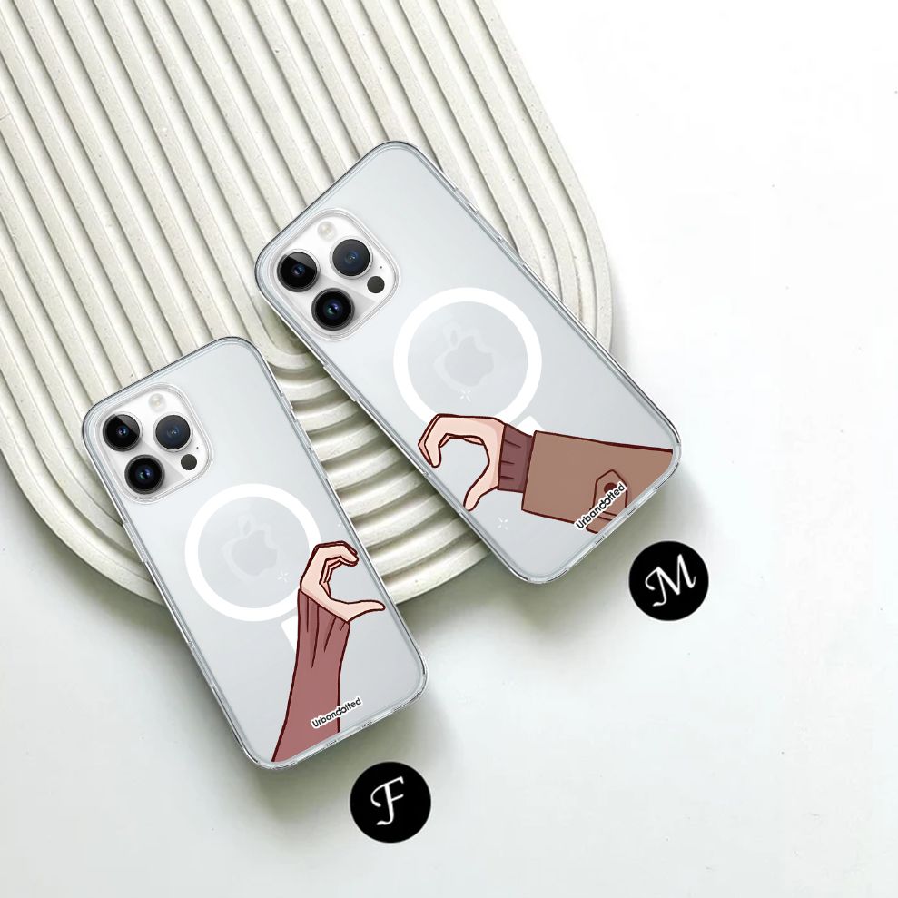 Love Connect Crystal Clear Couple Case