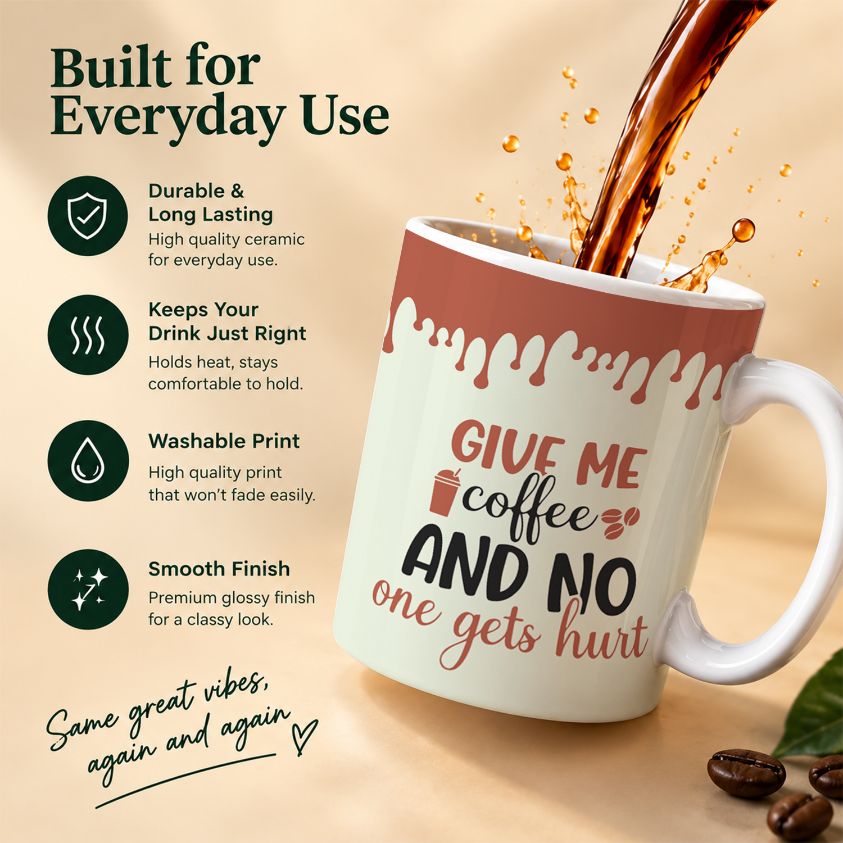 Humorous Caffeine Quote Coffee Mug