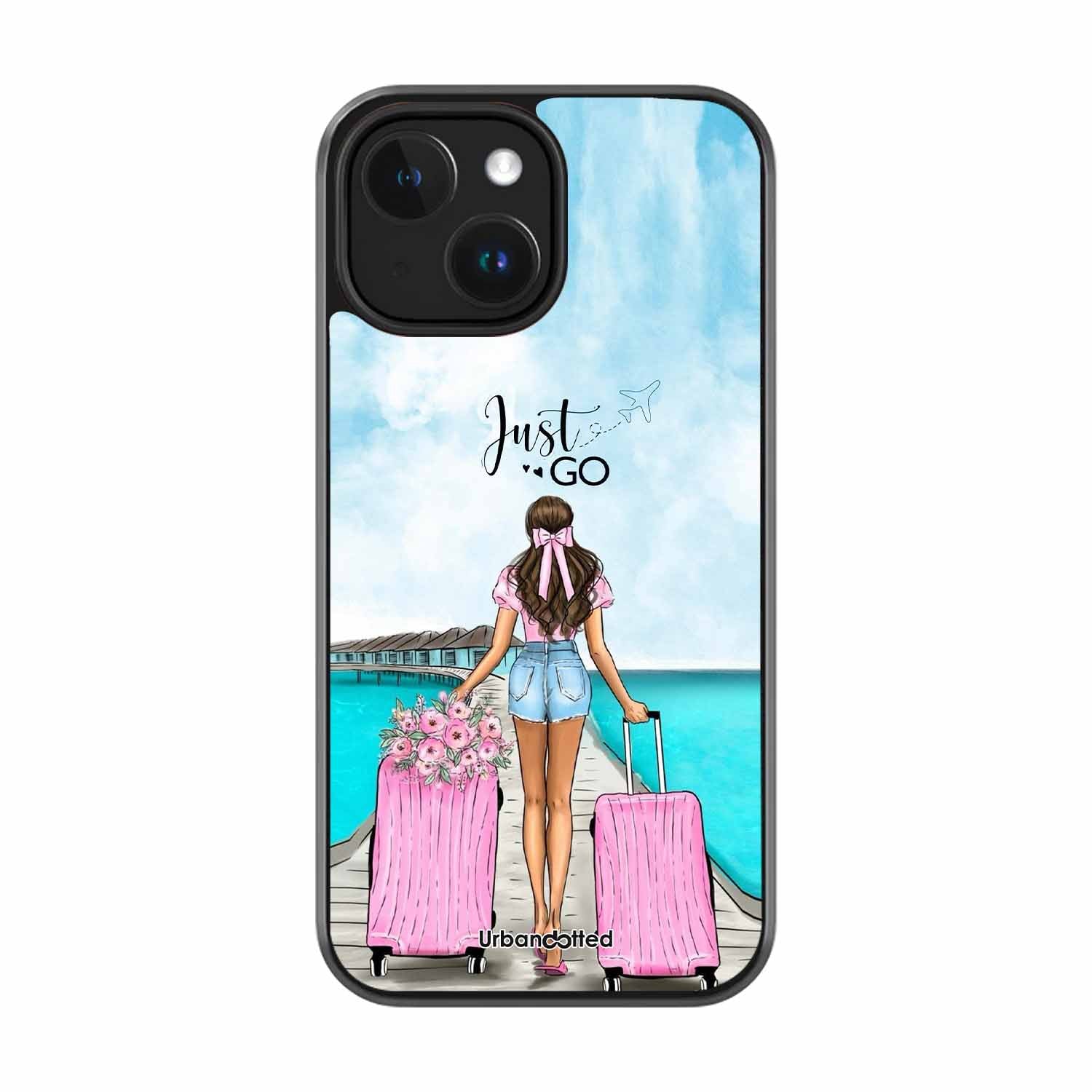 Just Go Travel Glass Case For iPhone 14 Plus
