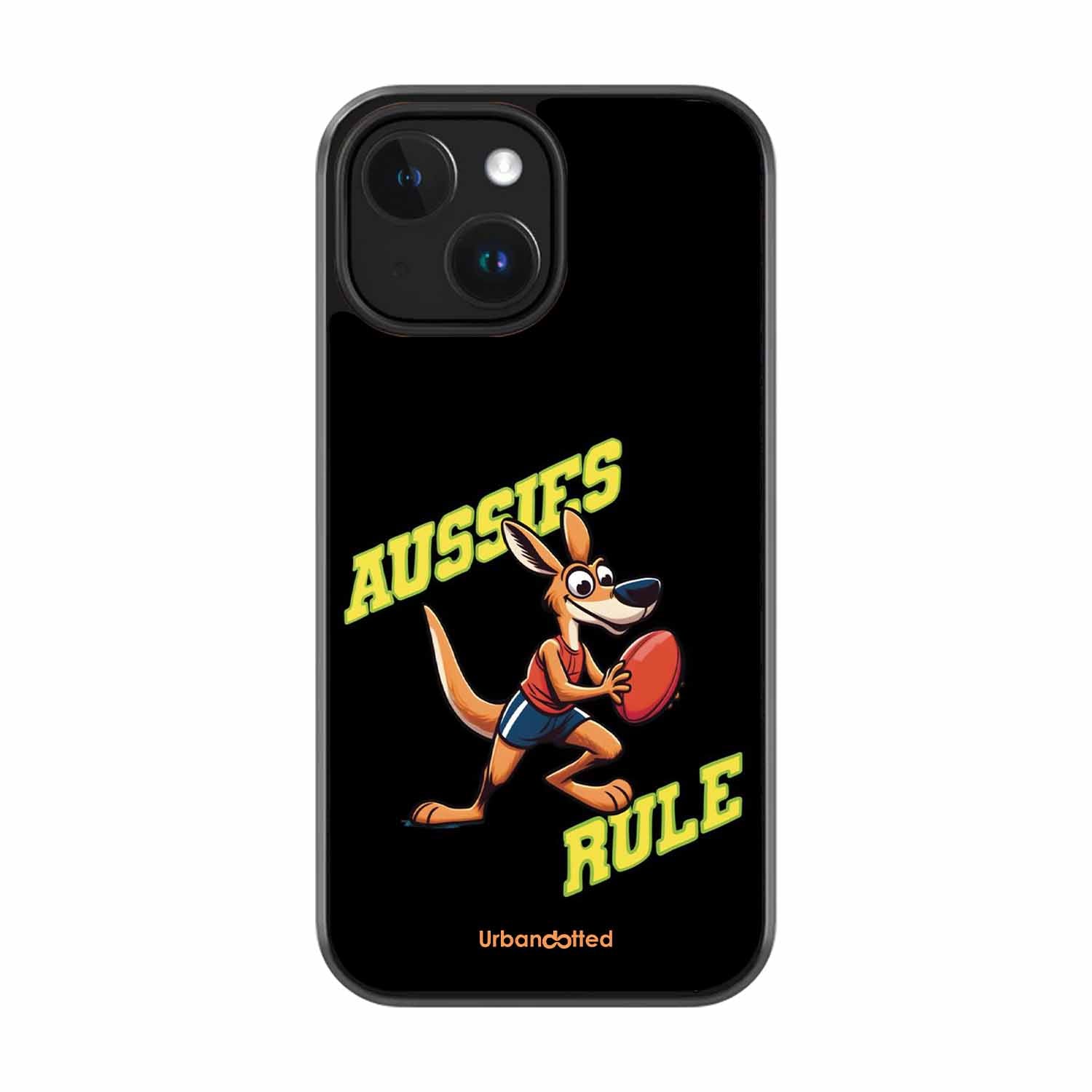 Aussies Rule Football Glass Case For iPhone 14 Plus