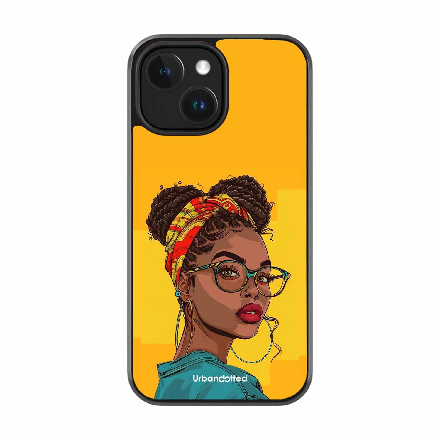 Headscarf Beauty Glass Case For iPhone 15 Plus
