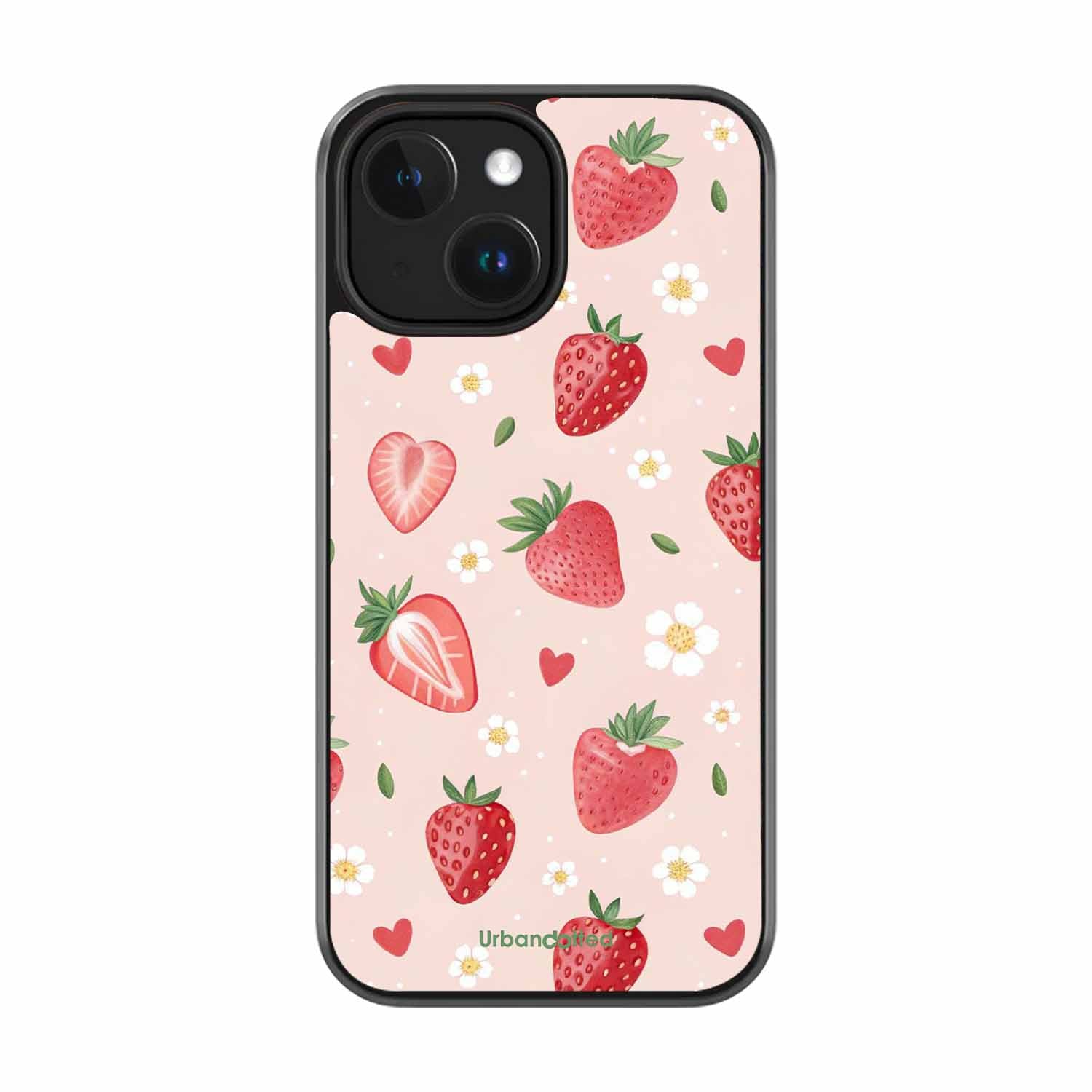 Strawberry Sweetheart Glass Case For iPhone 14