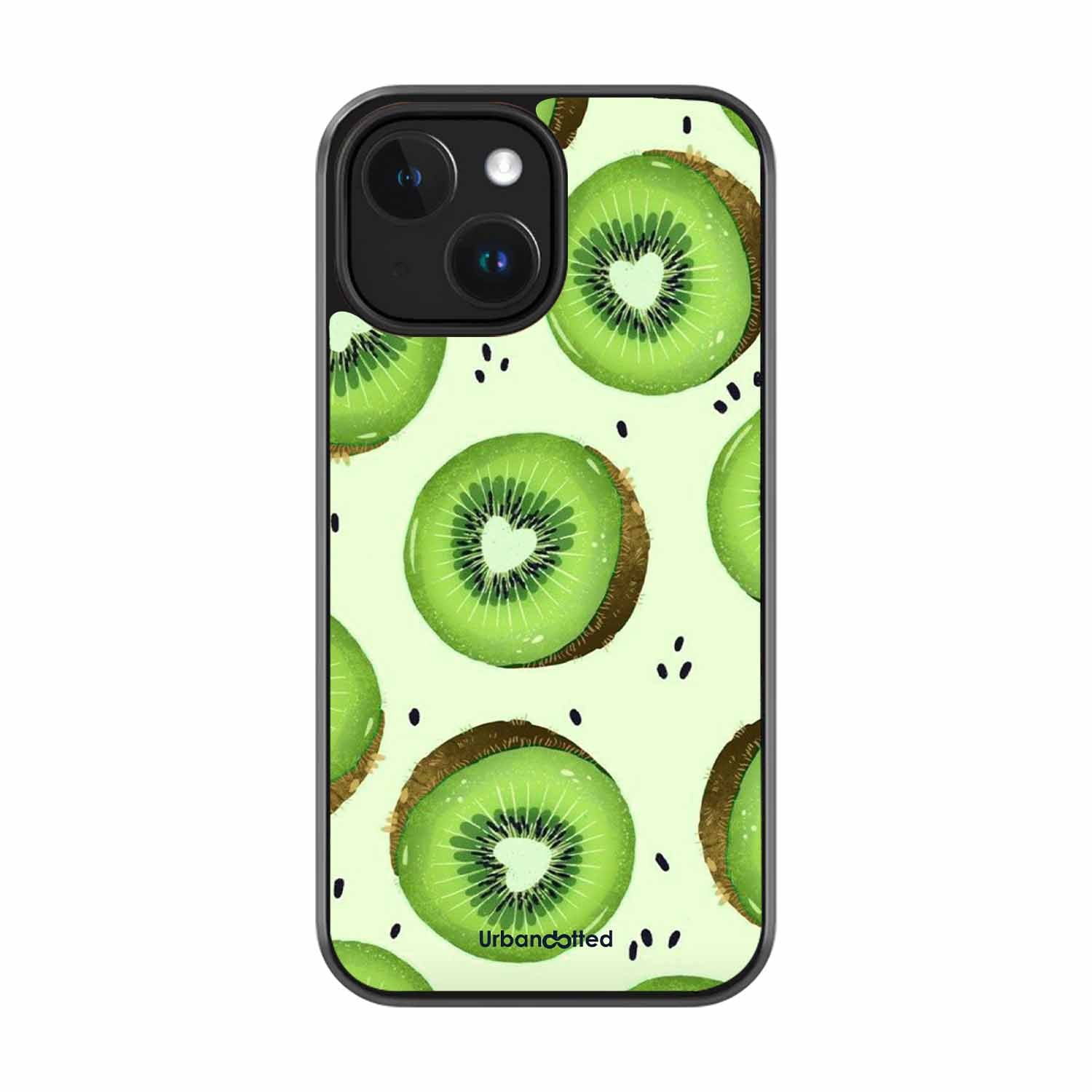 Tropical Kiwi Fruit Glass Case For iPhone 14