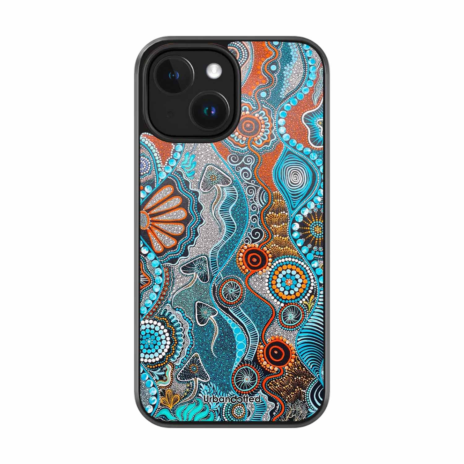 Aboriginal Art Story Glass Case For iPhone 14
