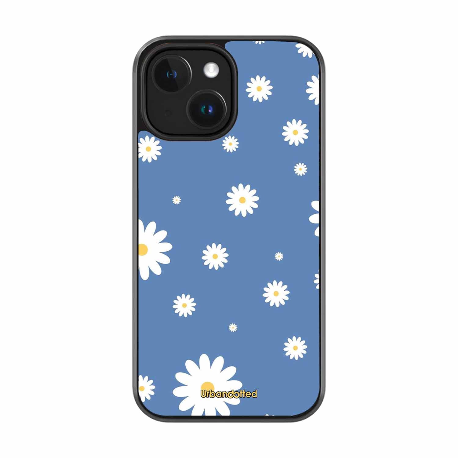 Blue Daisy Meadow Glass Case For iPhone 14 Plus