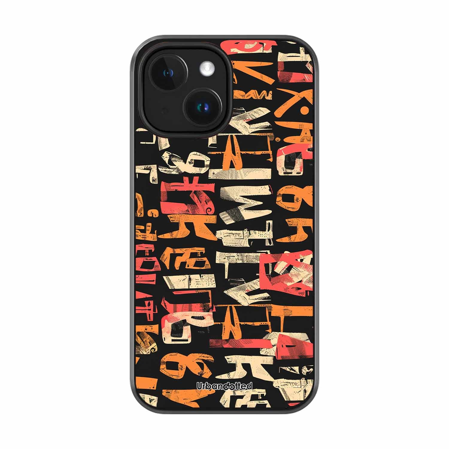 Mixed Typography Design Glass Case For iPhone 14 Plus
