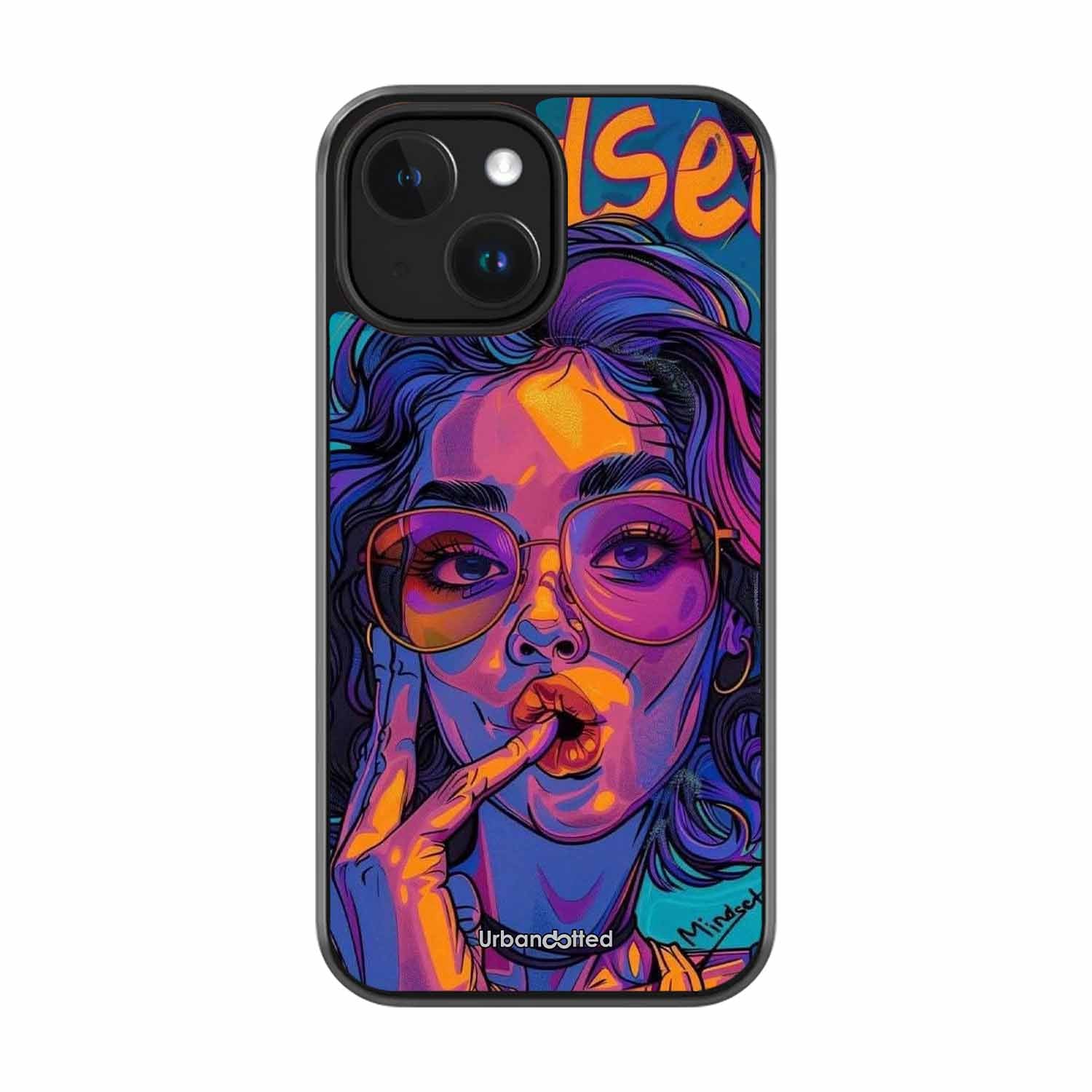 Vibrant Pop Art Girl Glass Case For iPhone 14 Plus