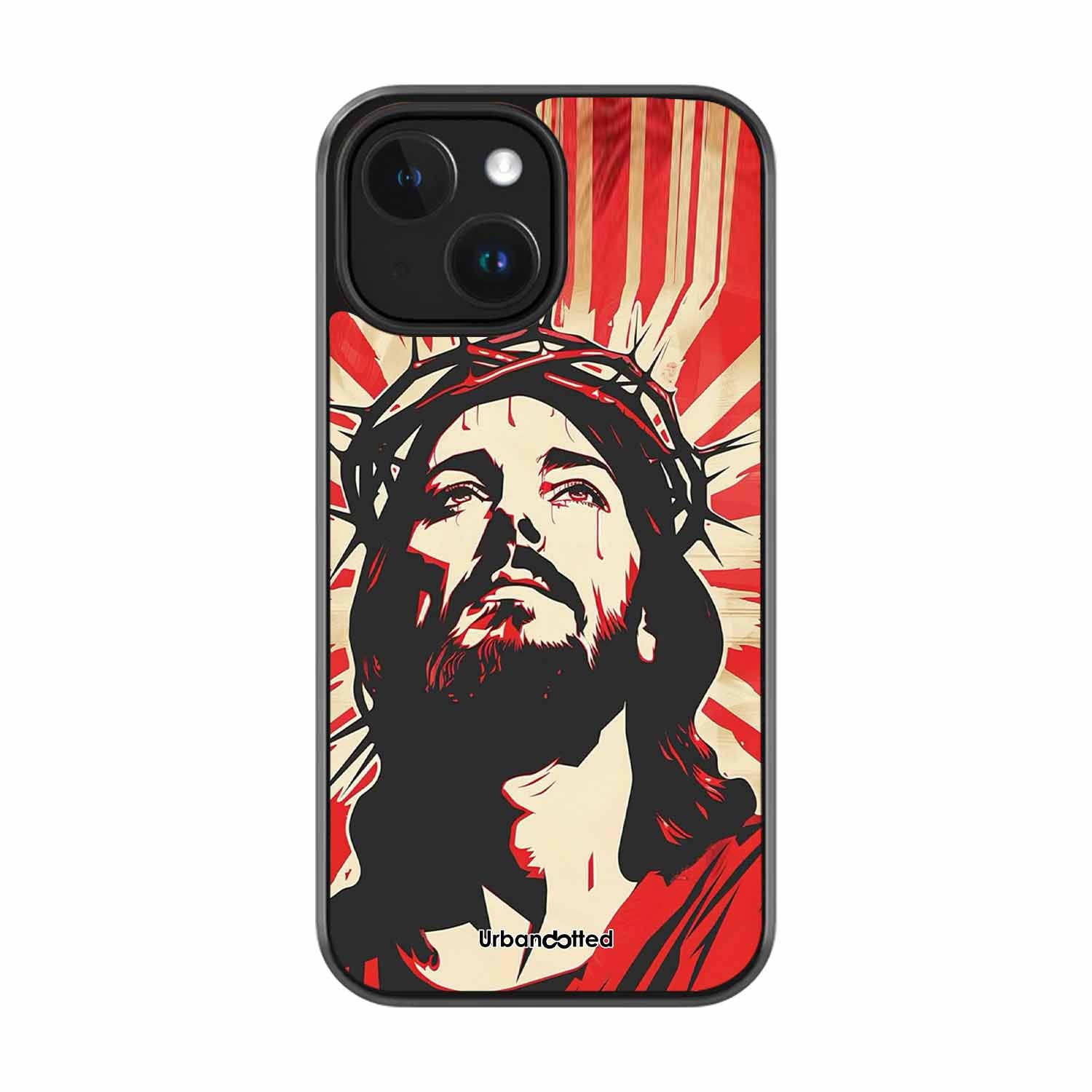 Spiritual Art Glass Case For iPhone 15