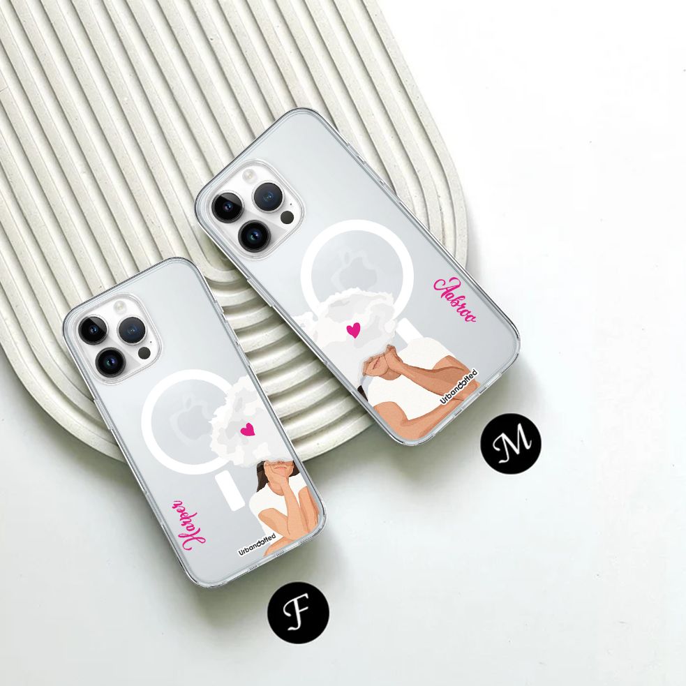 Thought Bubble Love Crystal Clear Couple Case