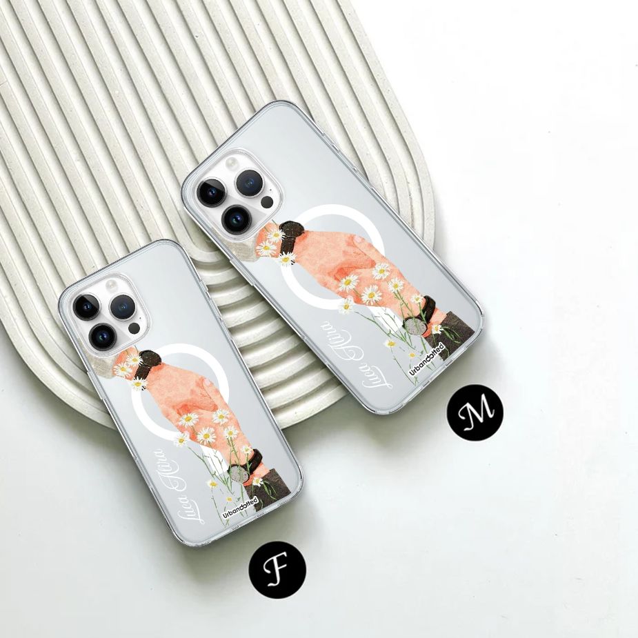 Daisy Hand Crystal Clear Couple Case