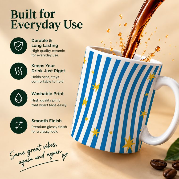 Encouraging Words Stripes Coffee Mug
