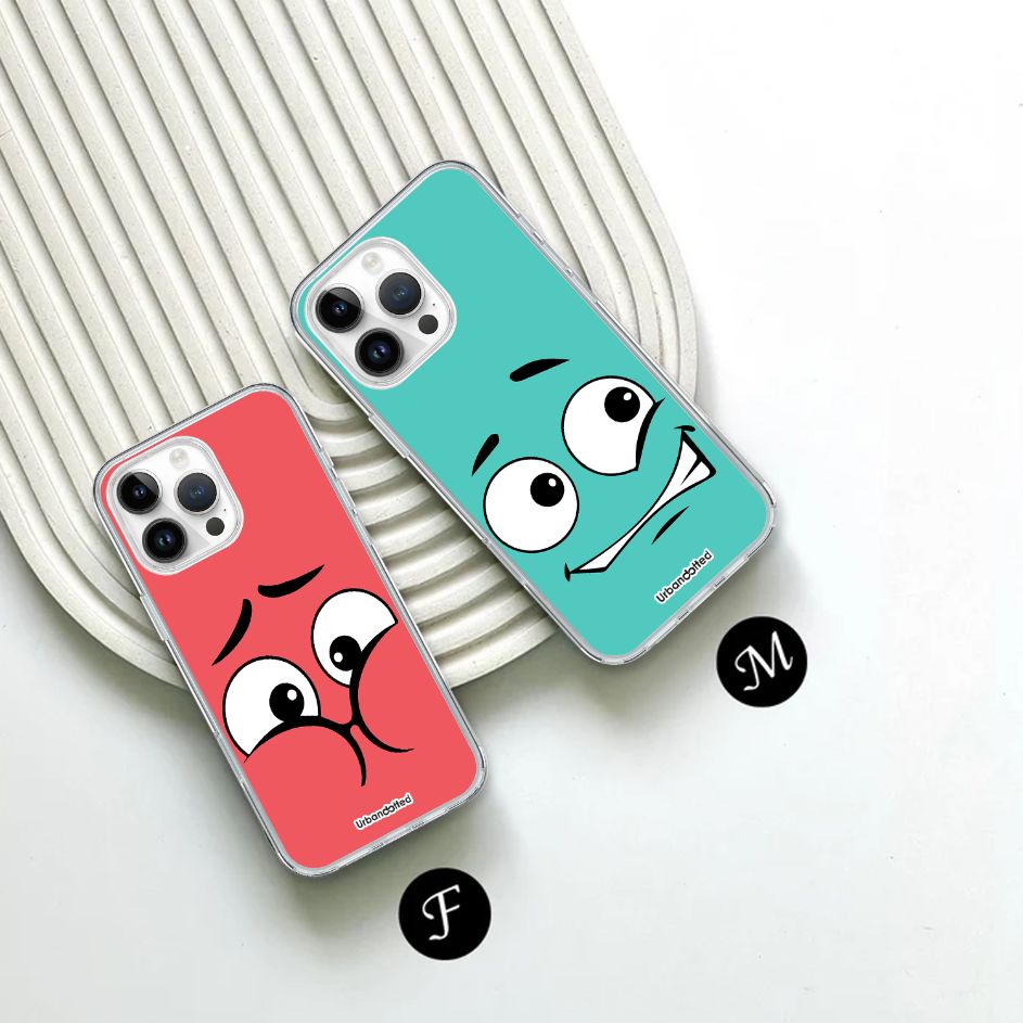 Cheeky Expressions Art Crystal Clear Couple Case
