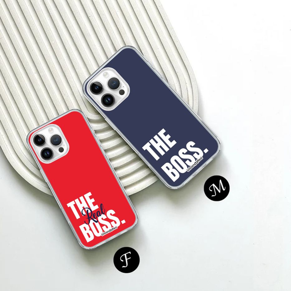 Real Boss Statement Crystal Clear Couple Case