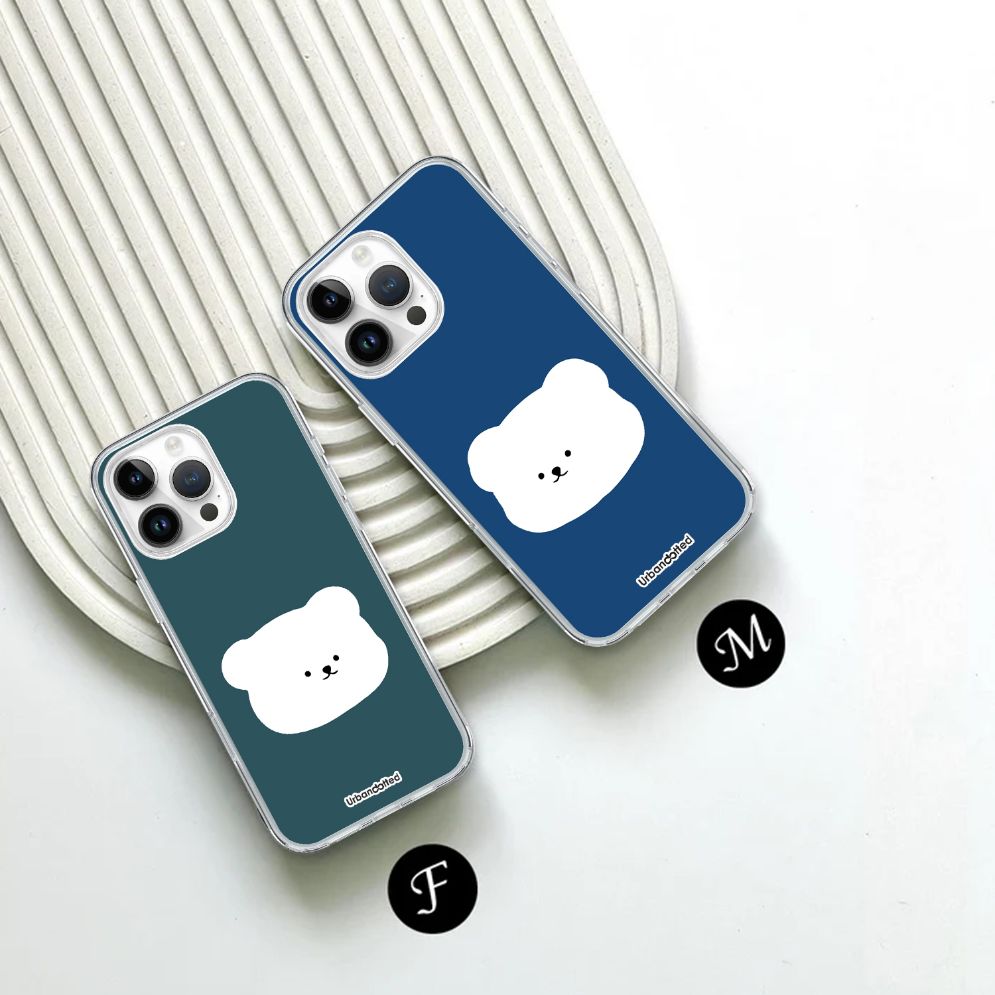 Fuzzy Friend Crystal Clear Couple Case