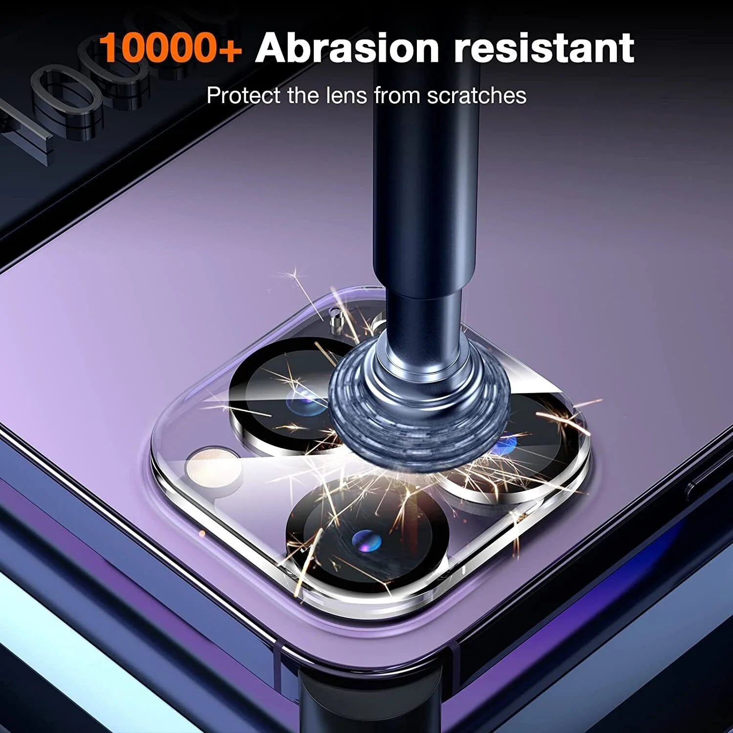 Ultra Strong Tempered Glass Full Camera Lens Protector - Black