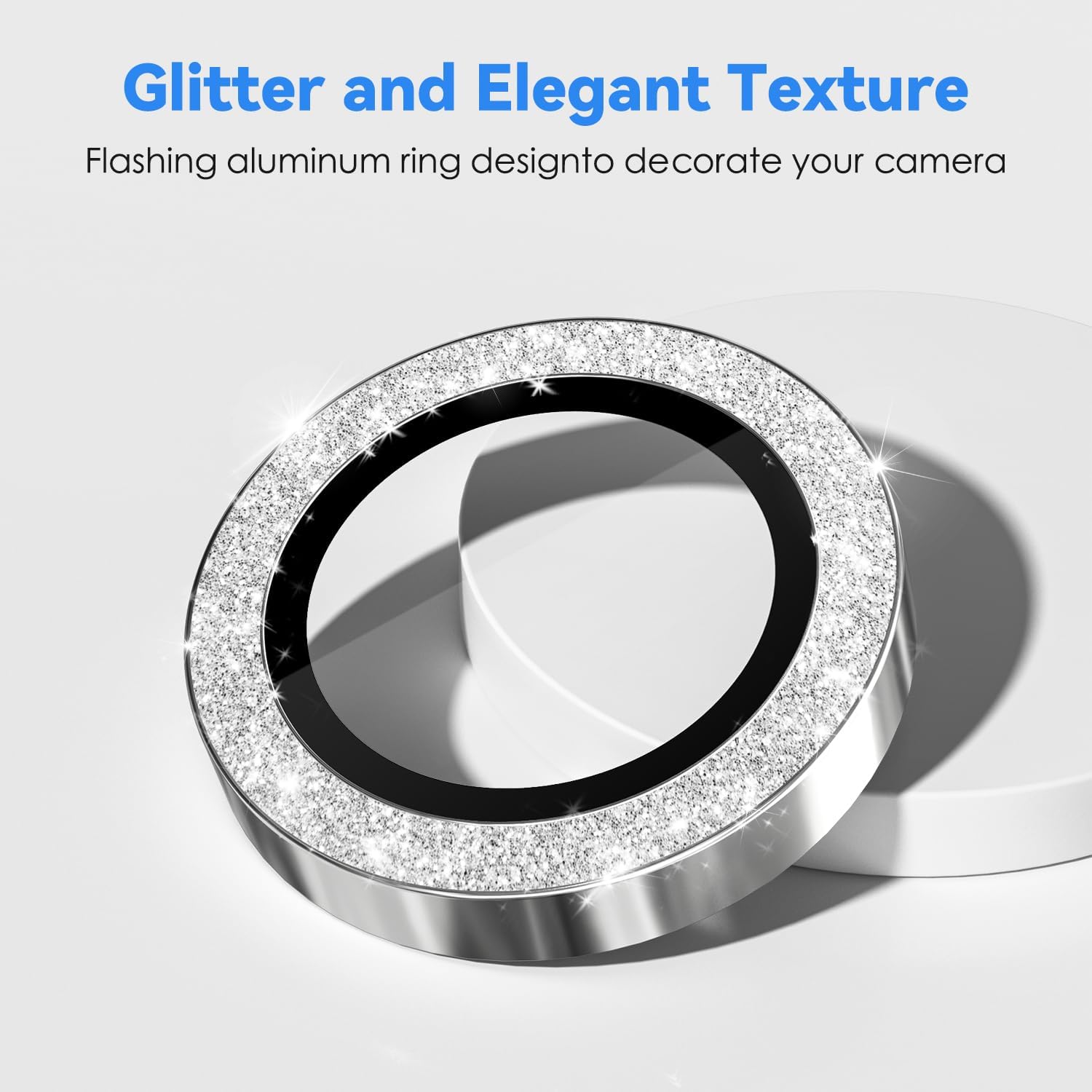 Ultra Strong Diamond Glitter Camera Lens Protector Rings