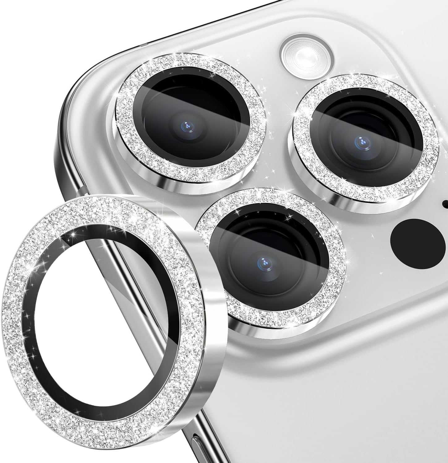 Ultra Strong Diamond Glitter Camera Lens Protector Rings