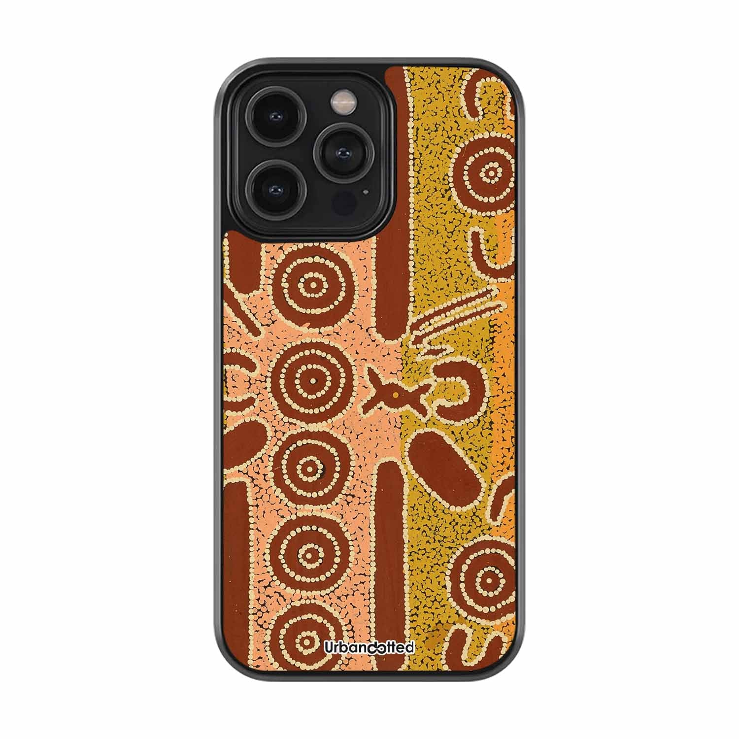 Aboriginal Dot Energy Glass Case