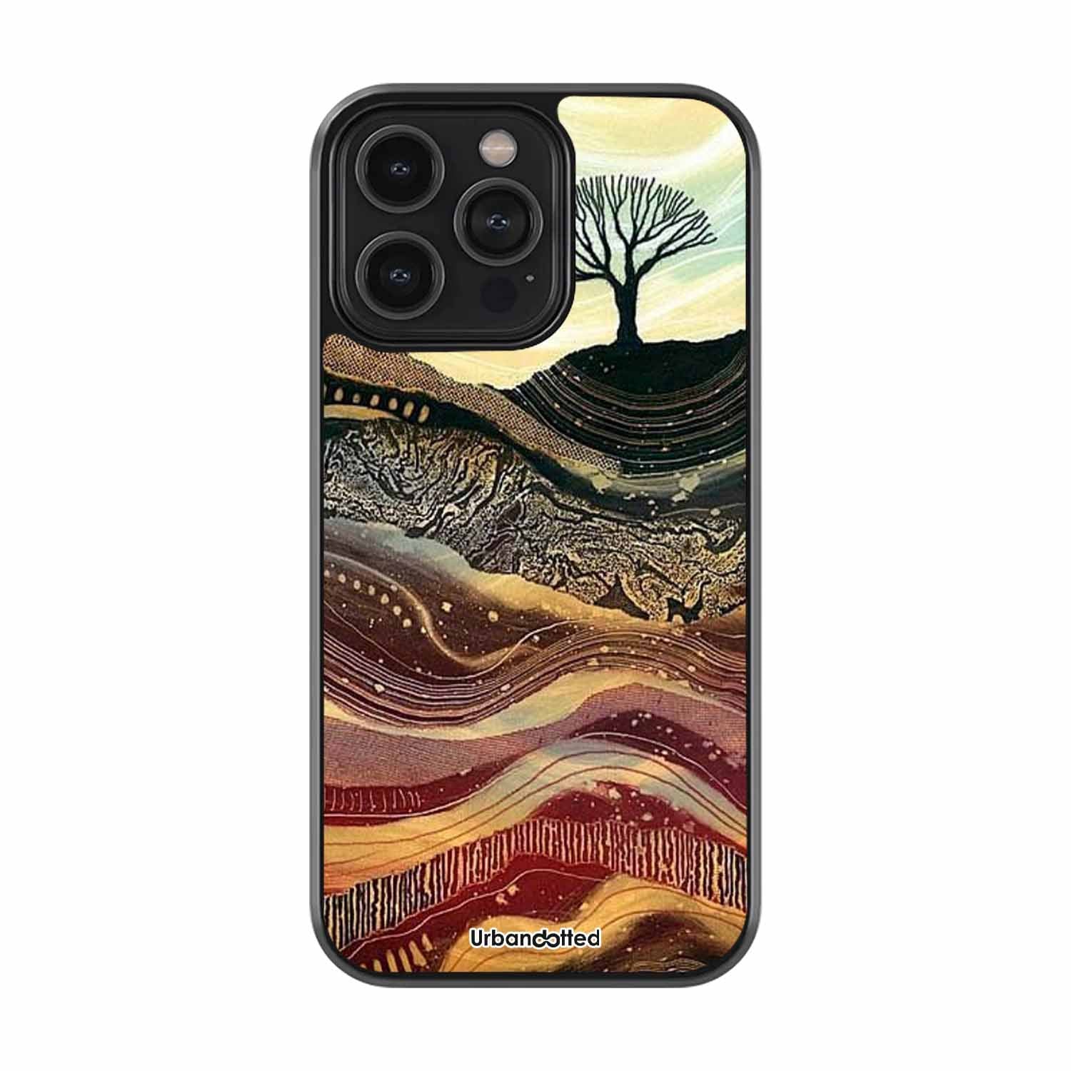 Artistic Aborigional Landscape Glass Case