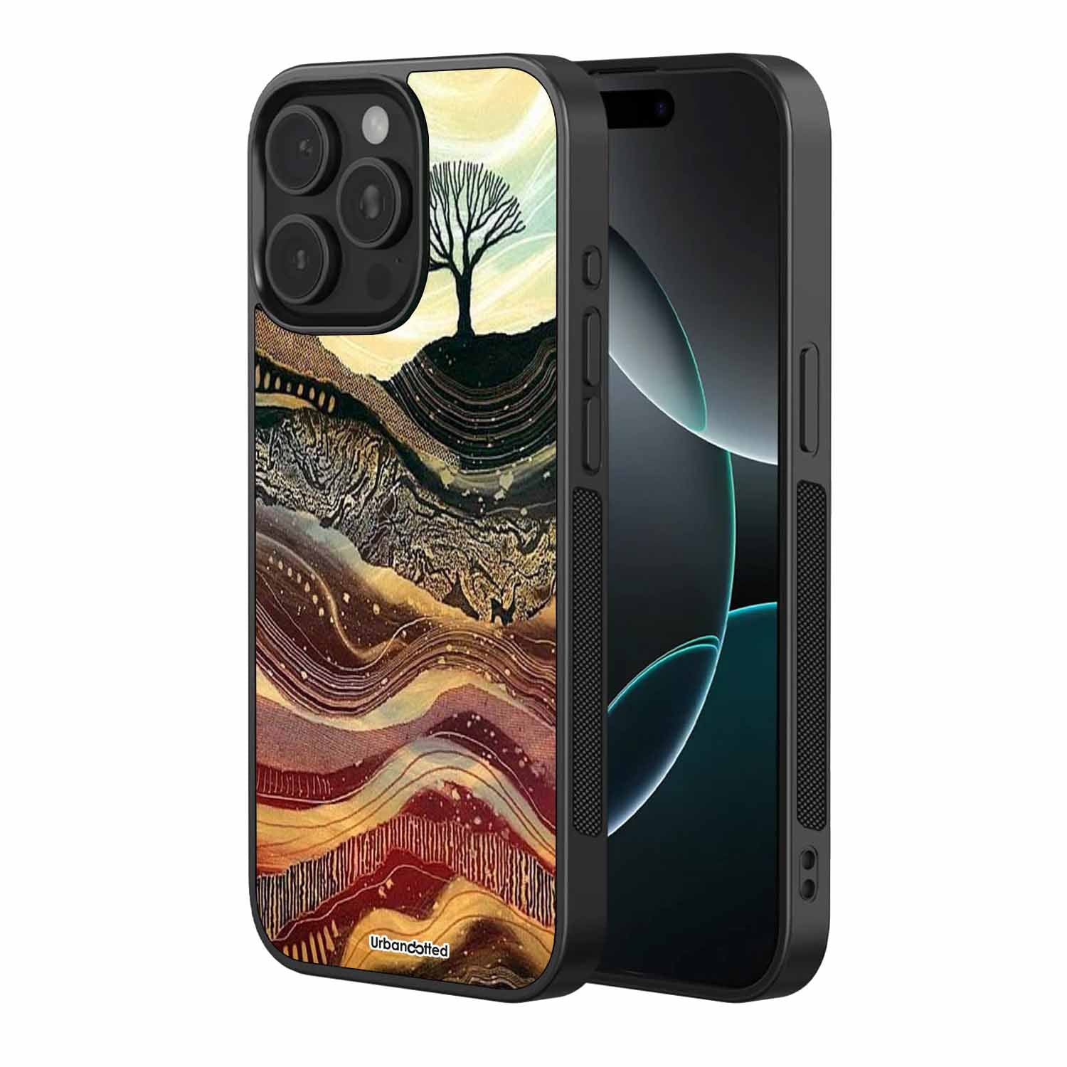 Artistic Aborigional Landscape Glass Case