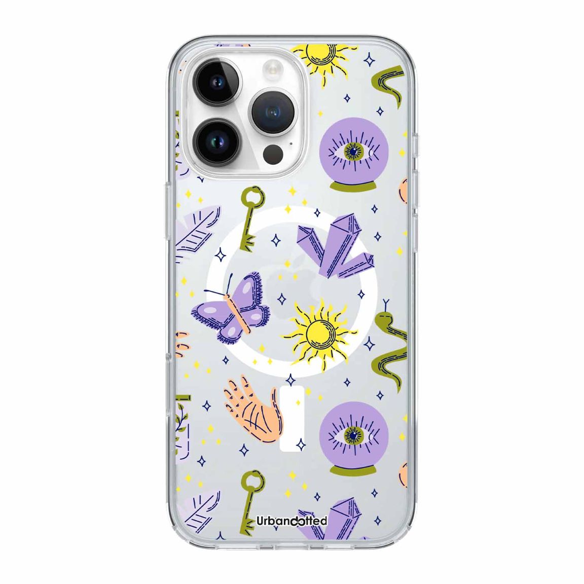 Mystic Symbols Crystal Clear Astrology Case